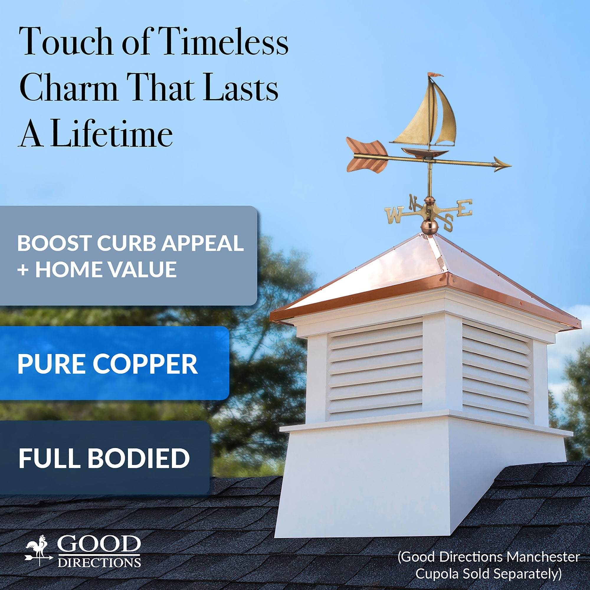 Sailboat Cottage Weathervane - Evira