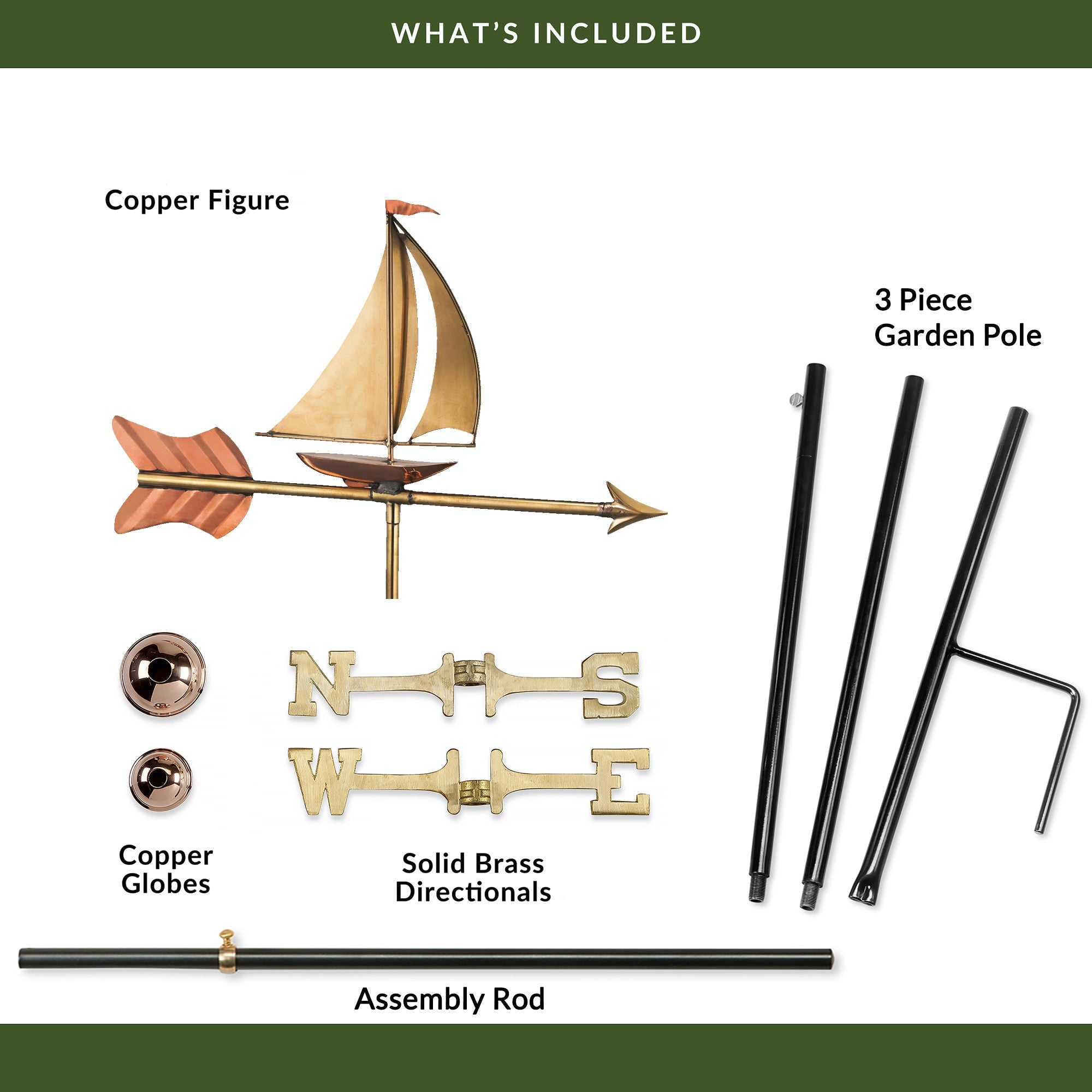 Sailboat Garden Weathervane - Evira
