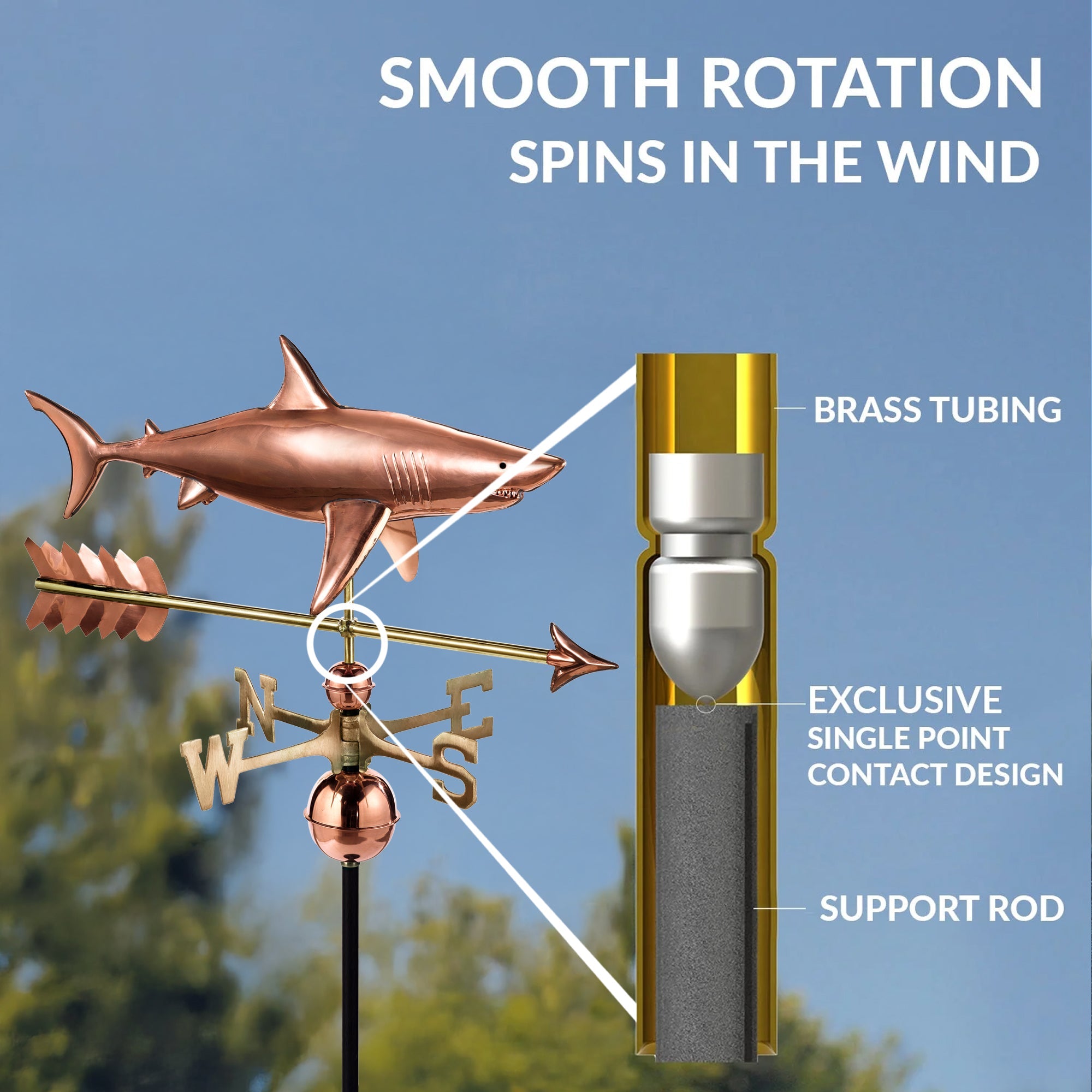Shark with Arrow Weathervane - Evira
