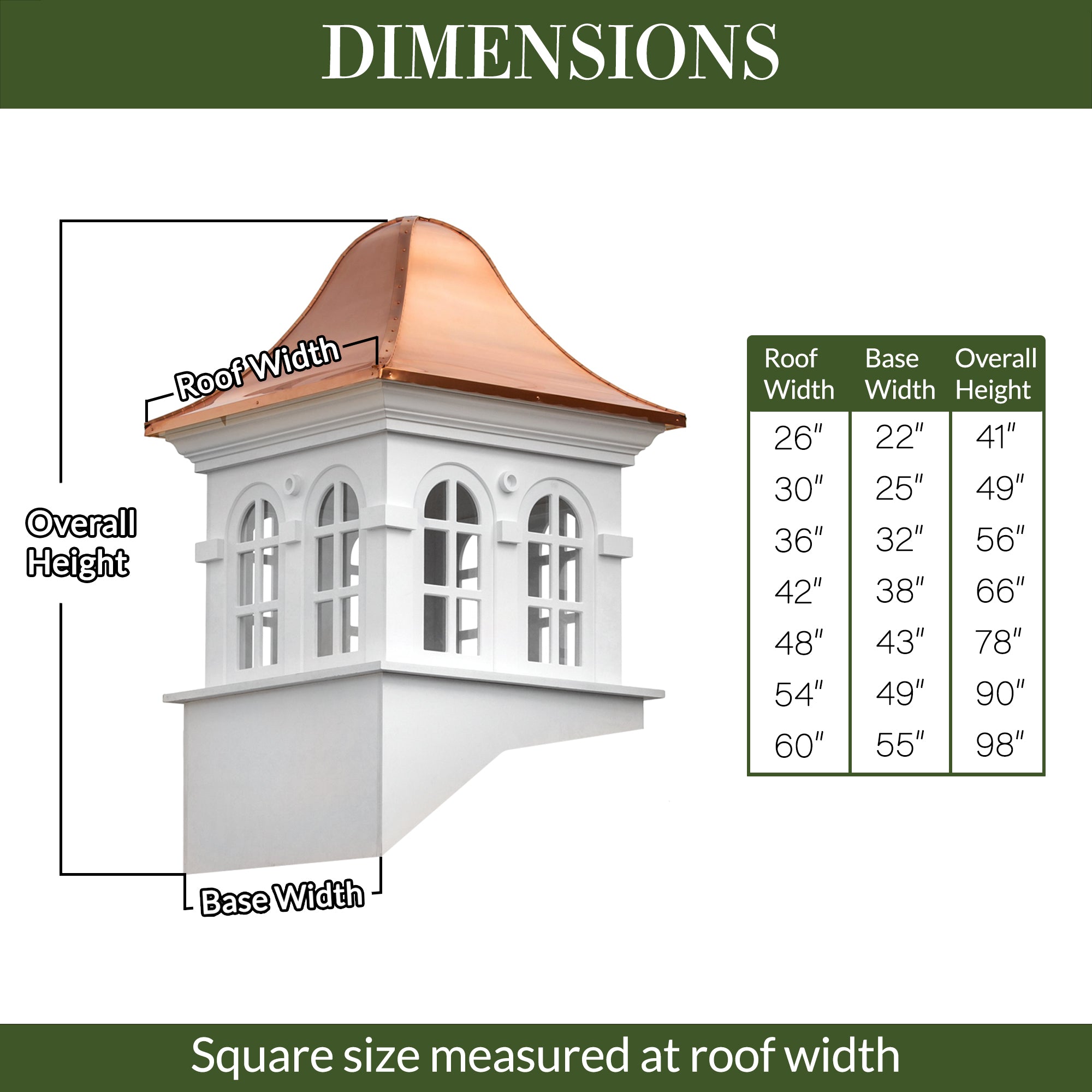 Smithsonian Rockville Vinyl Cupola - Evira