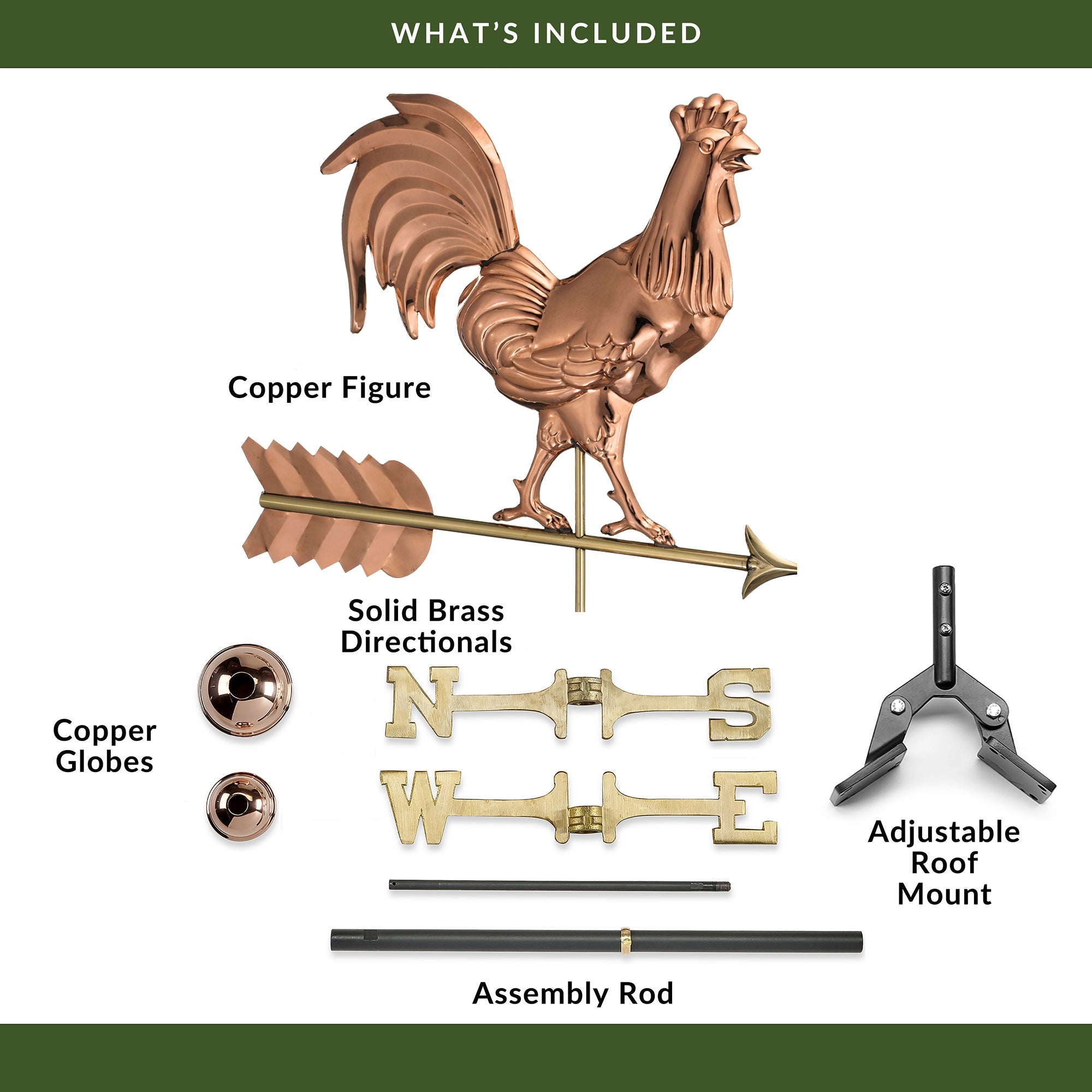 Smithsonian Rooster Weathervane - Evira