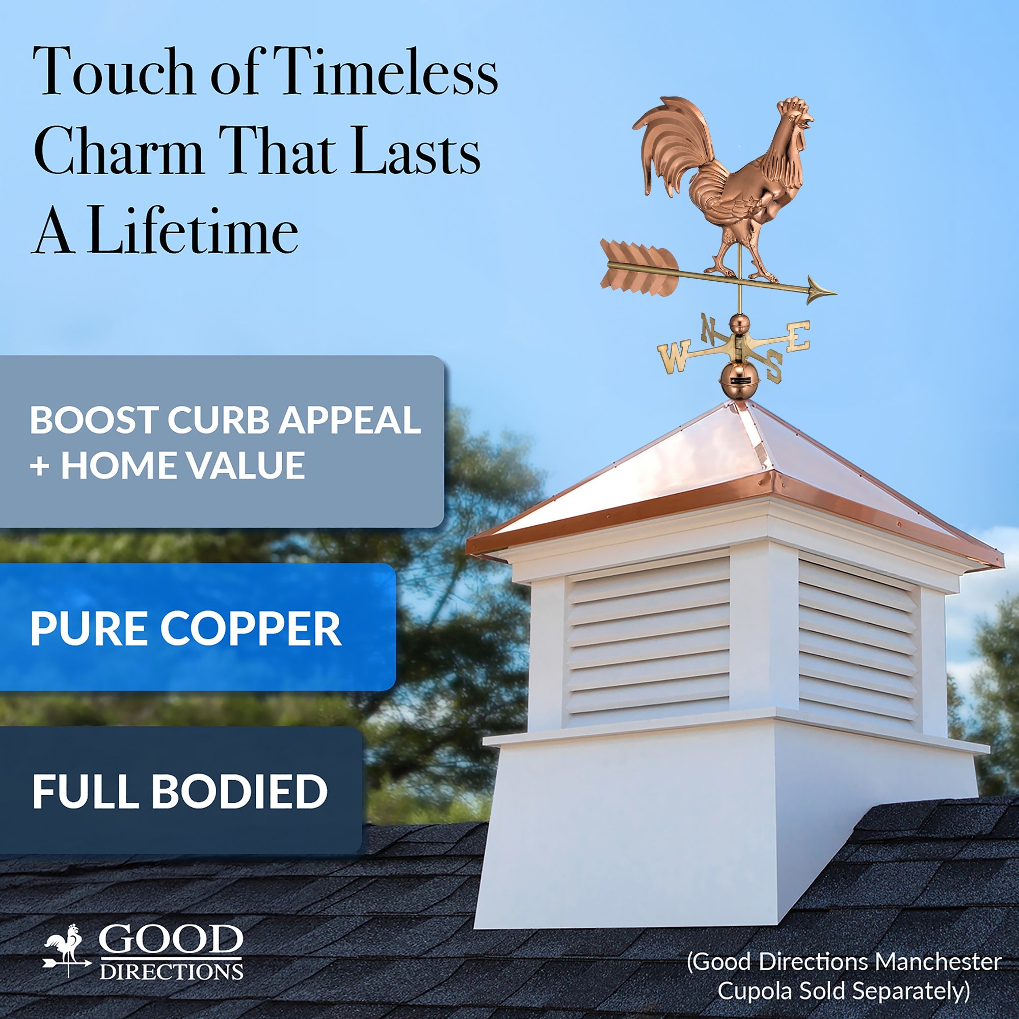 Smithsonian Rooster Weathervane - Evira