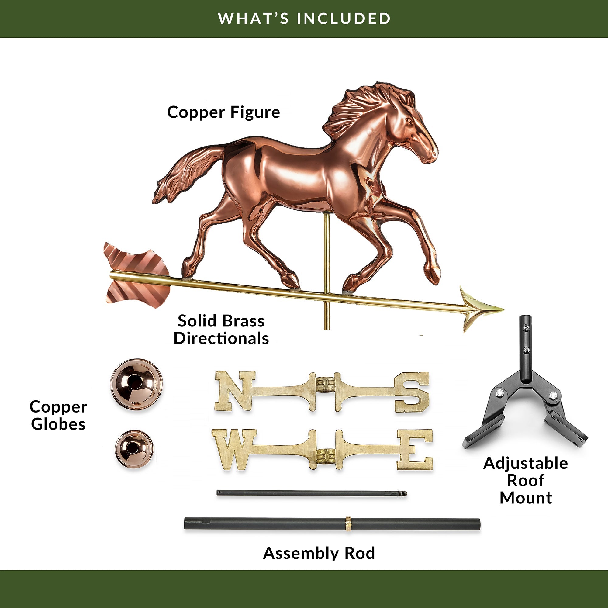 Smithsonian Running Horse Weathervane - Evira