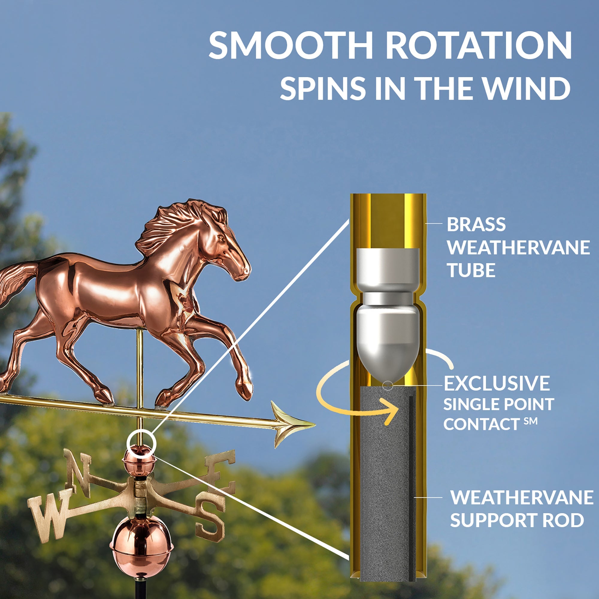 Smithsonian Running Horse Weathervane - Evira