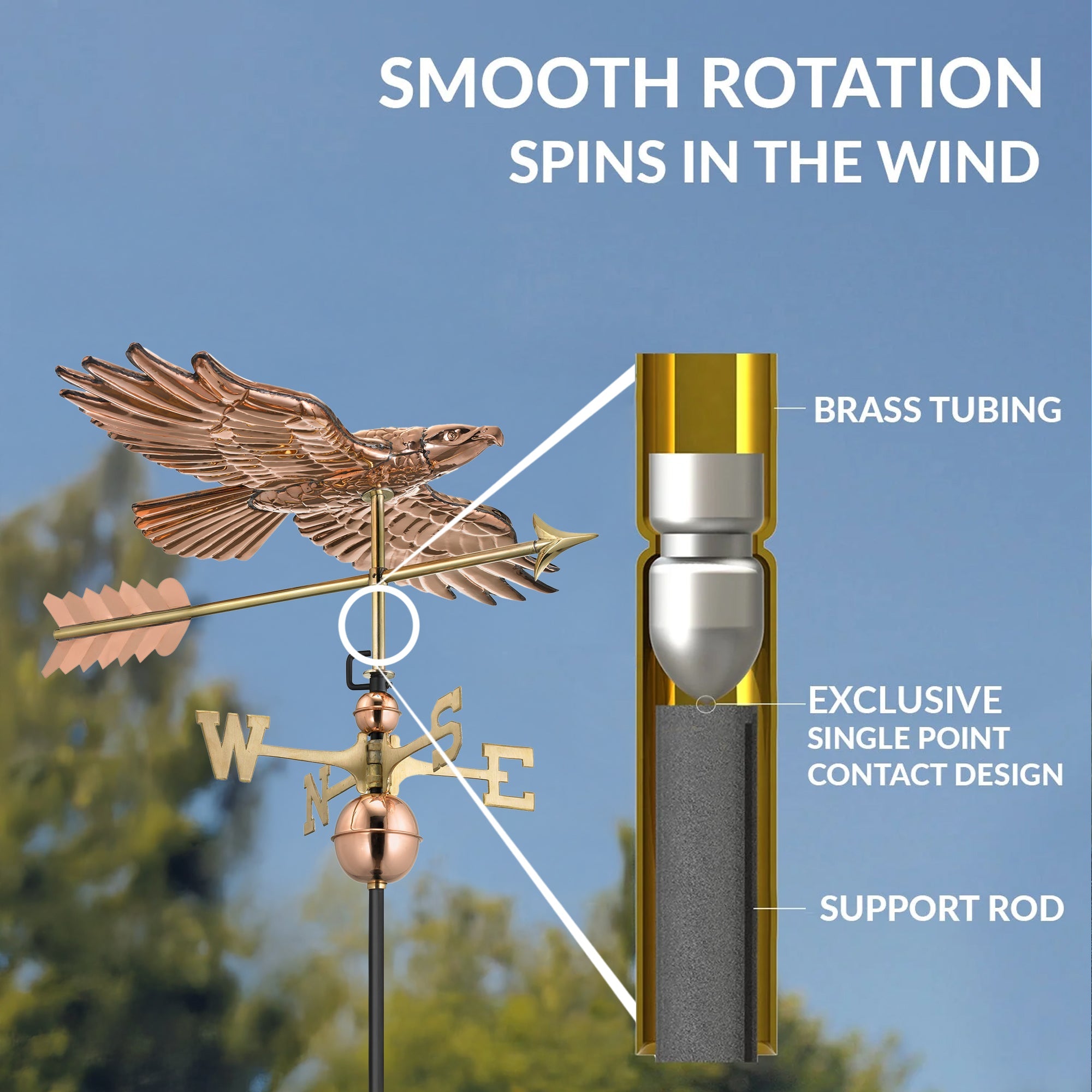 Soaring Hawk Weathervane - Evira