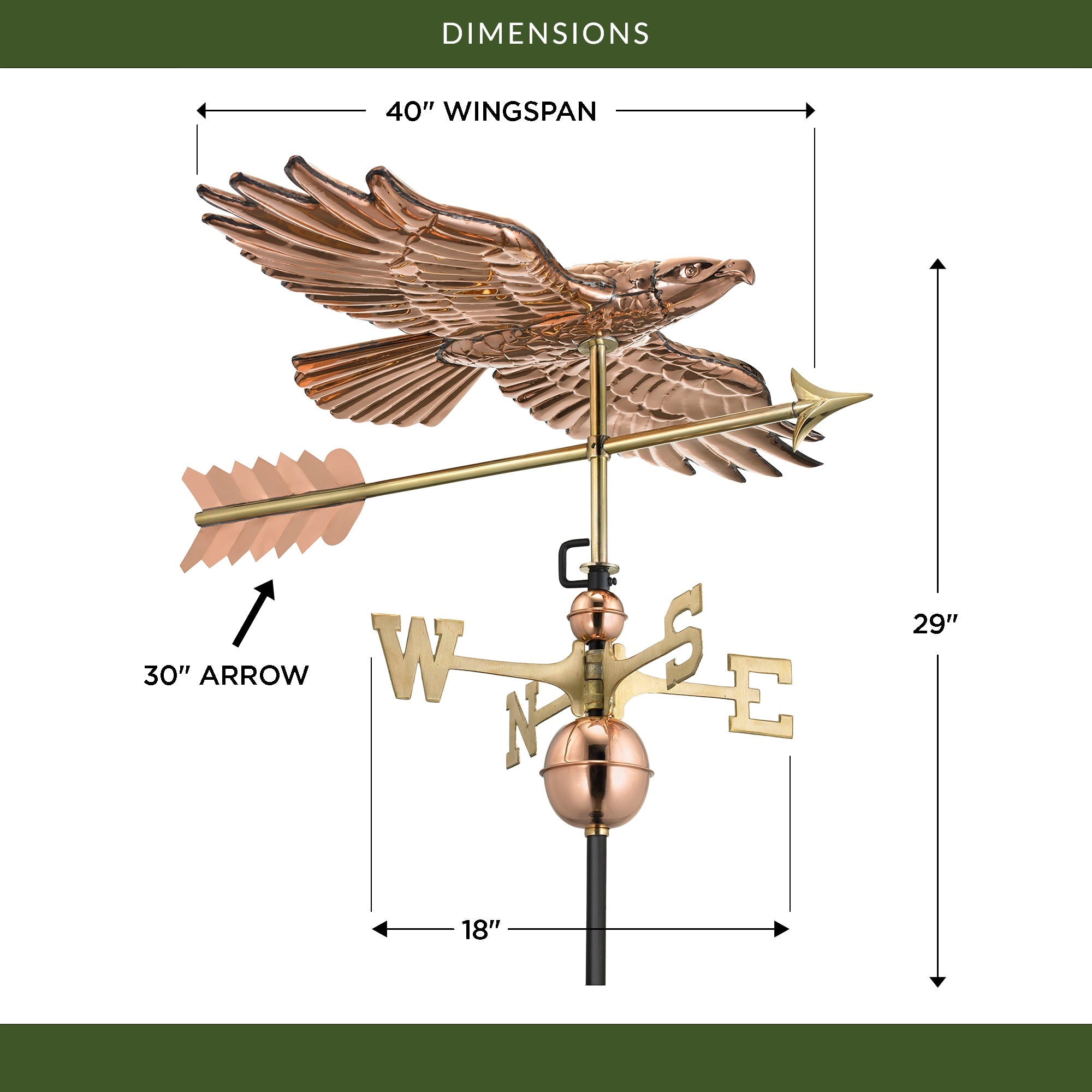 Soaring Hawk Weathervane - Evira