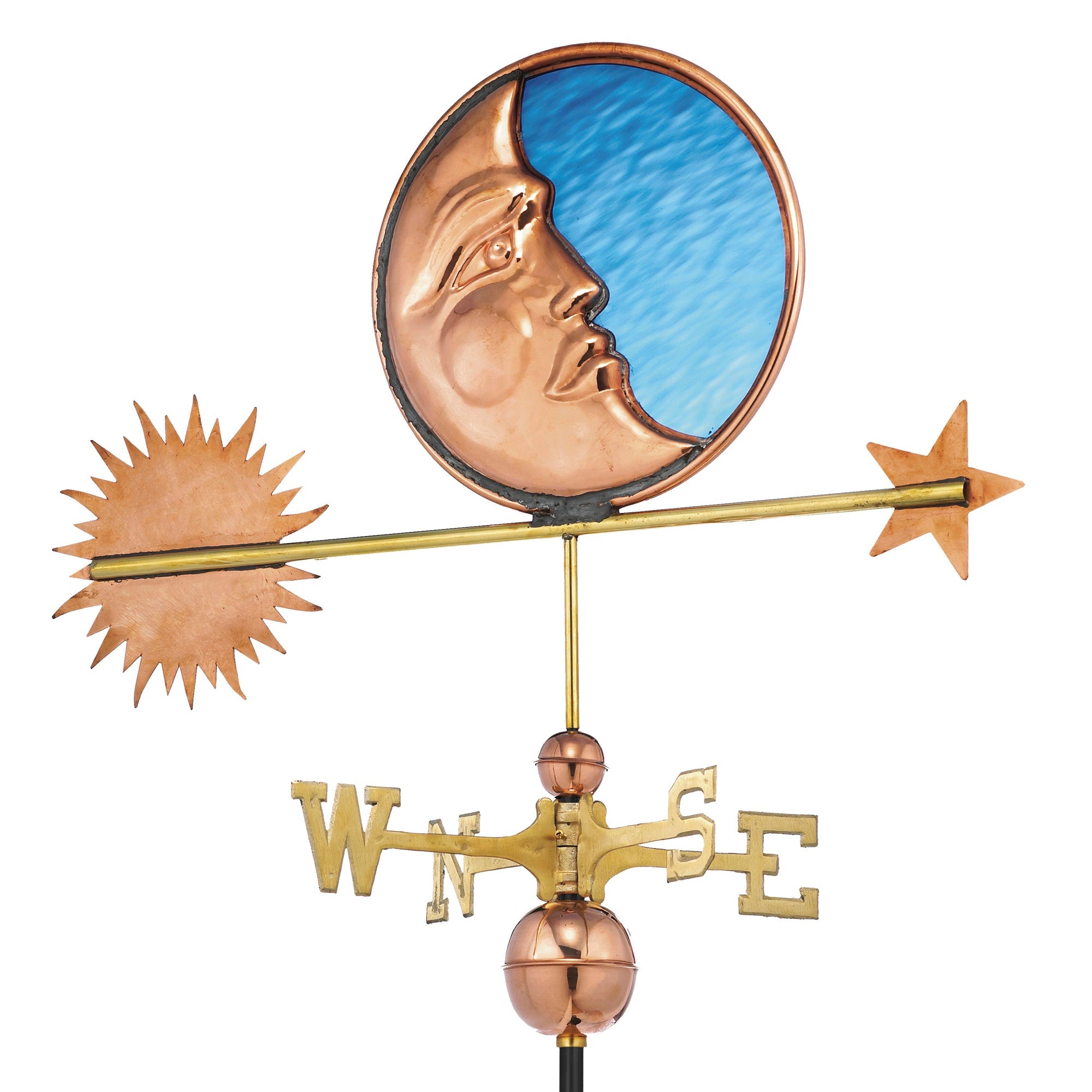 Stained Glass Moon Weathervane - Evira