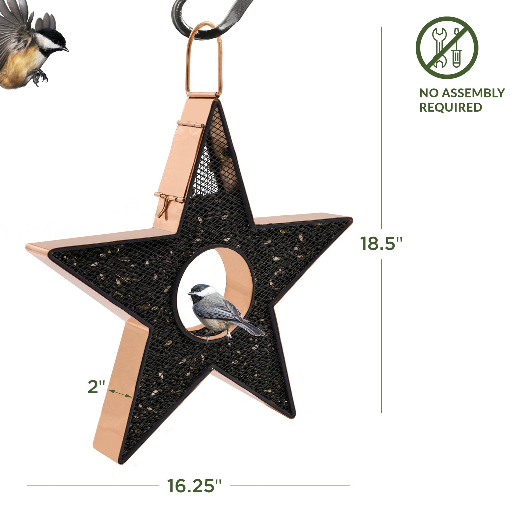Star Fly - Thru™ Copper Bird Feeder Mesh Panels - Evira