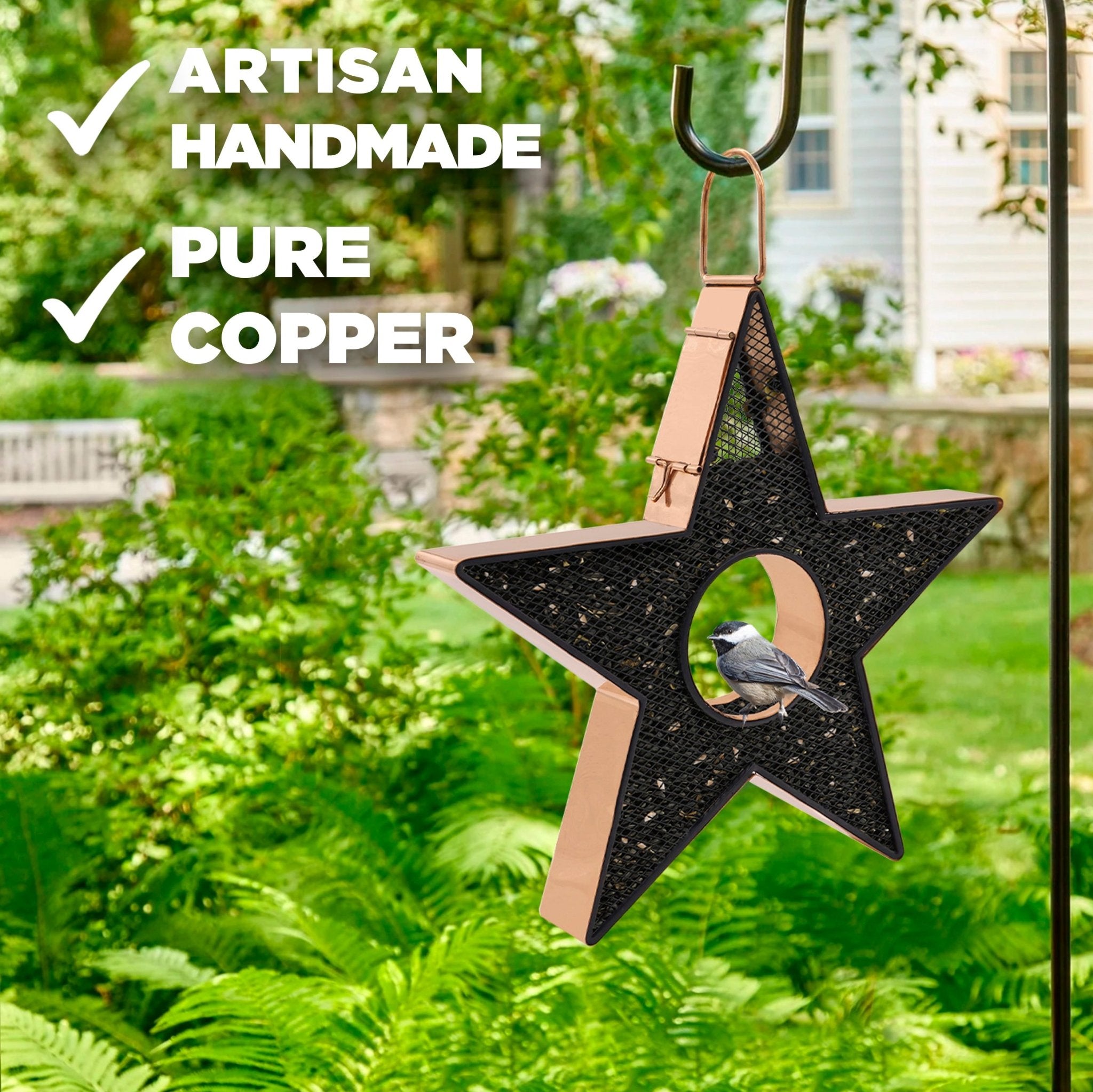 Star Fly - Thru™ Copper Bird Feeder Mesh Panels - Evira