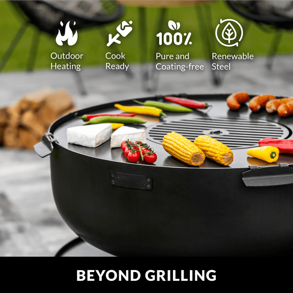 Ignition 32" XXL Fire Pit with Grill Plate - Evira