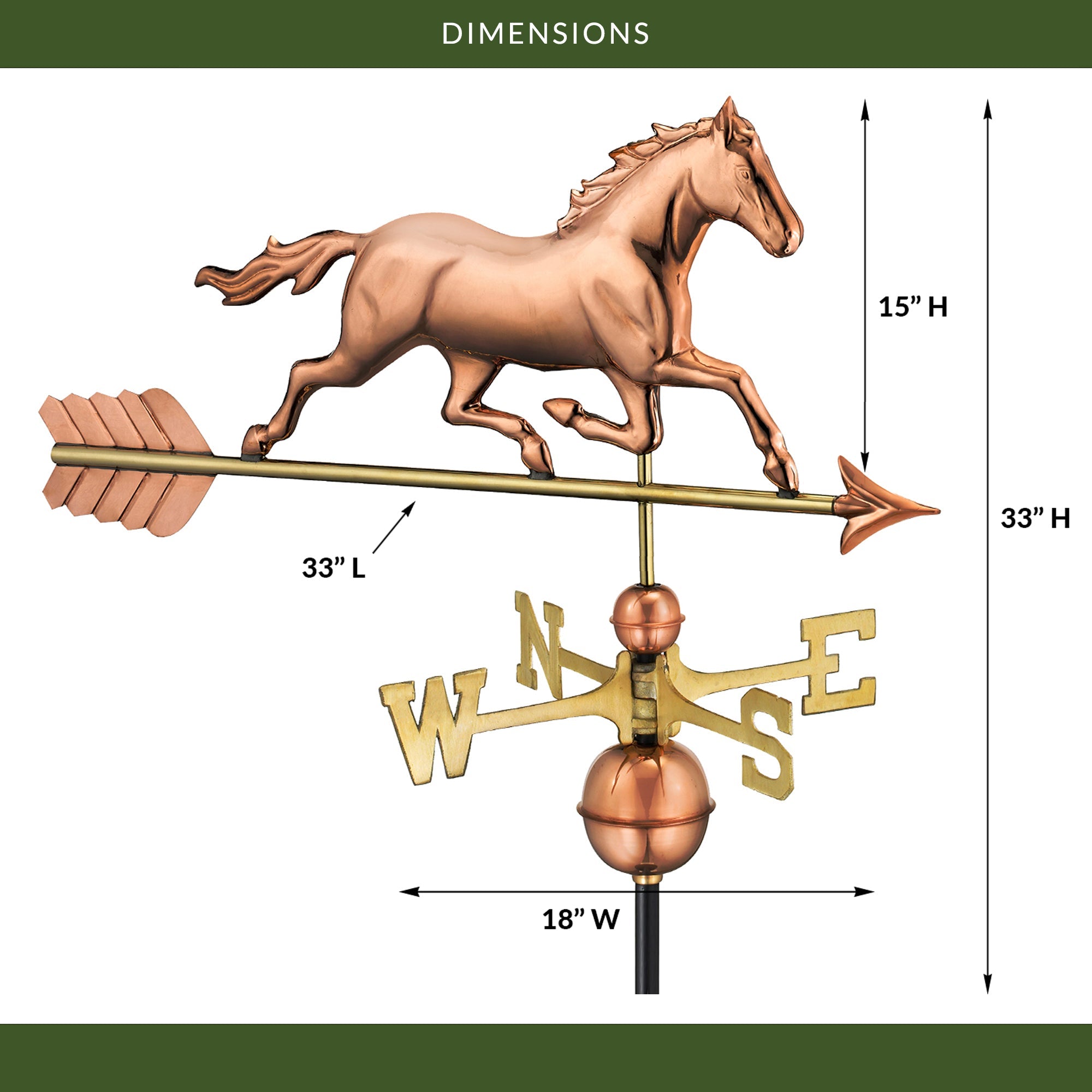 Trotting Horse Weathervane - Evira
