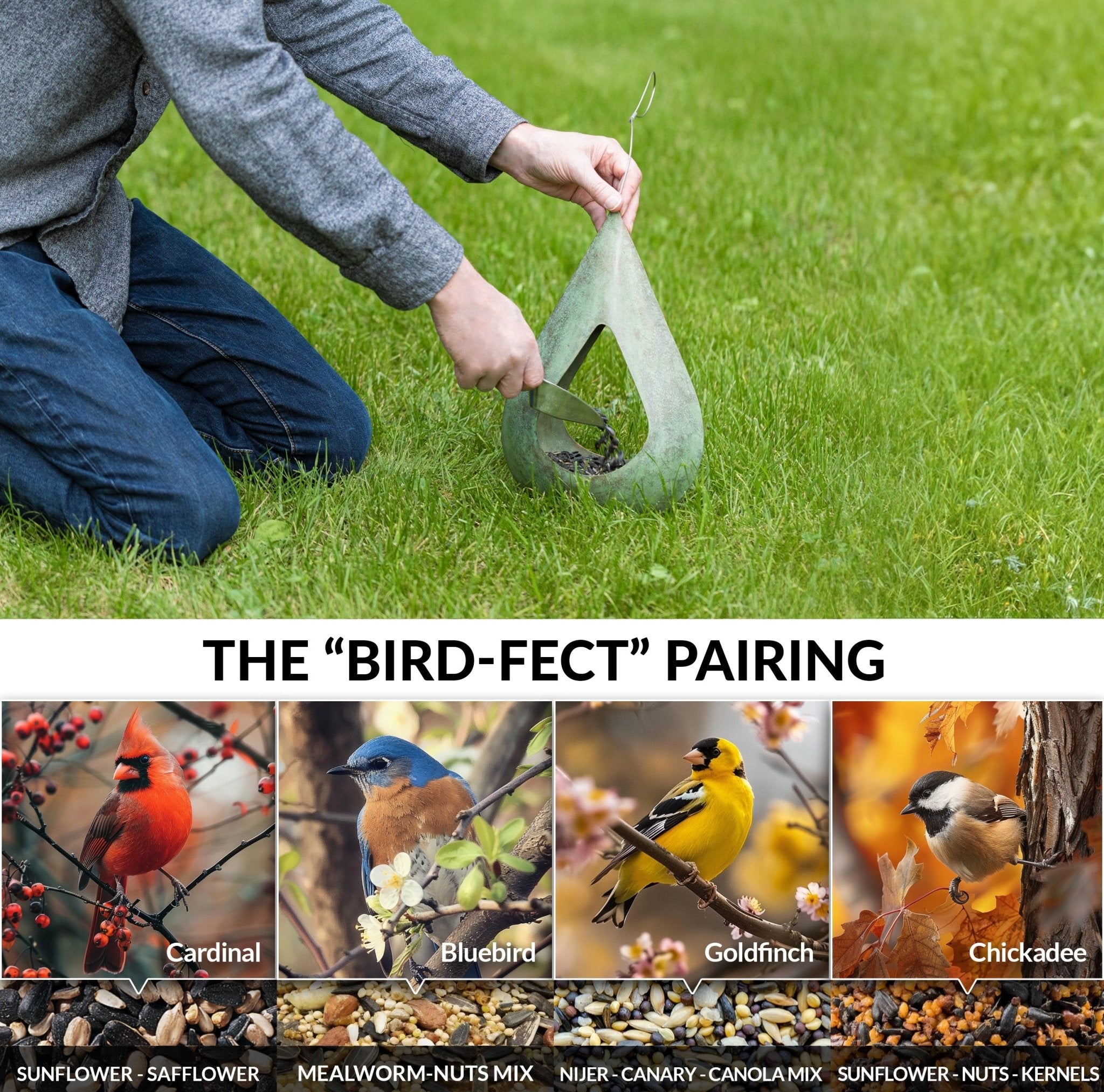 Verde Rain Drop Fly - Thru Copper Bird Feeder - Evira