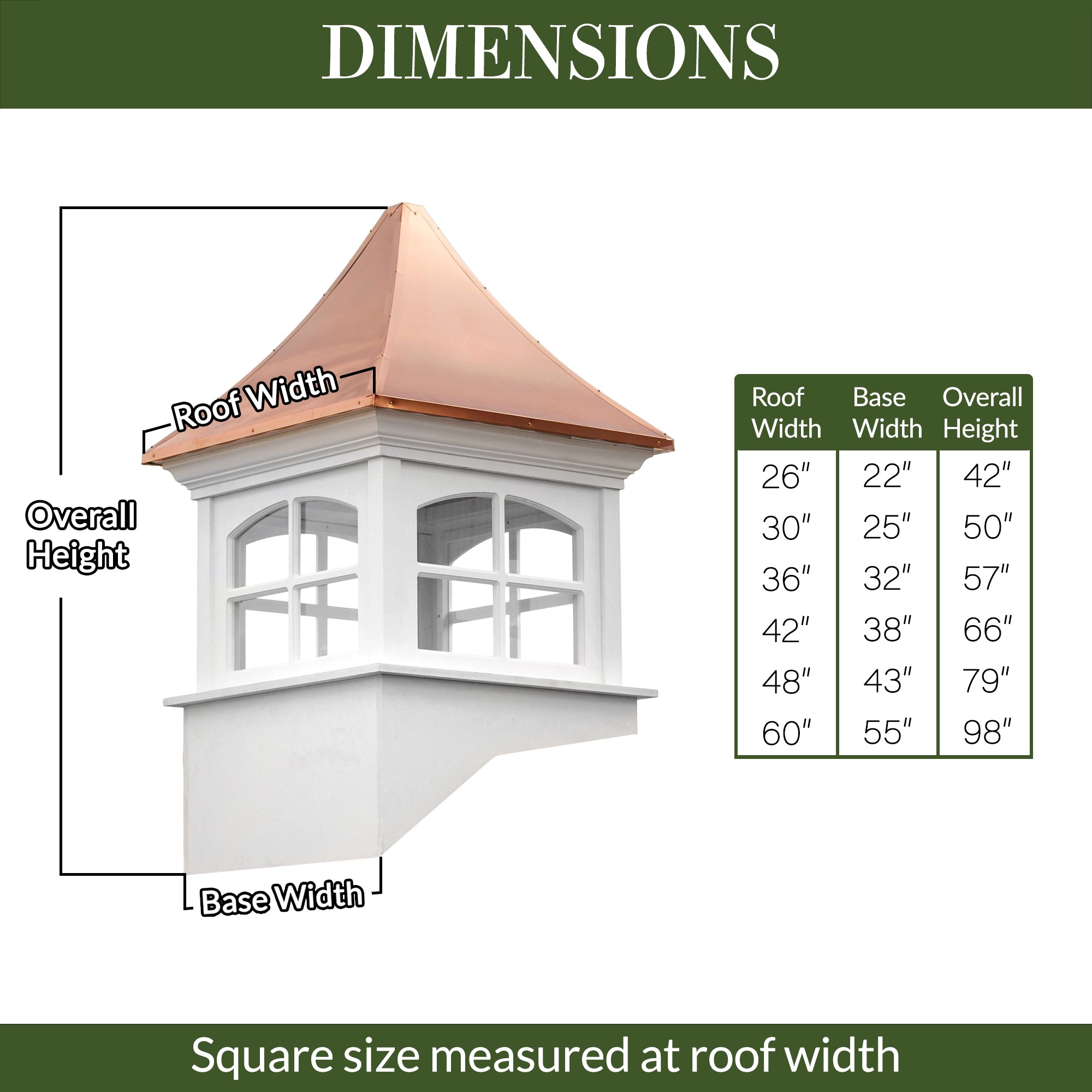 Westport Vinyl Cupola - Evira