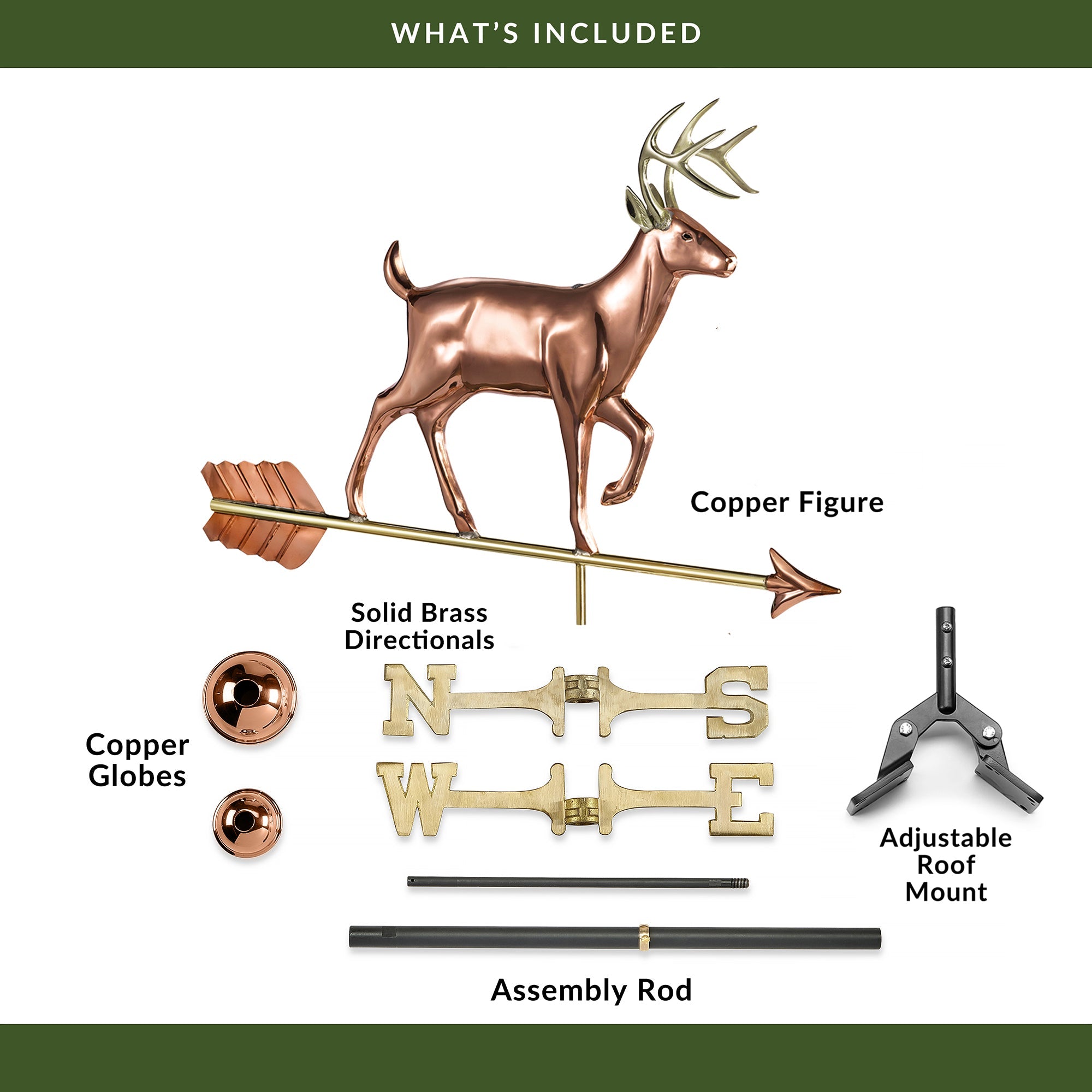 White Tail Buck Weathervane - Evira