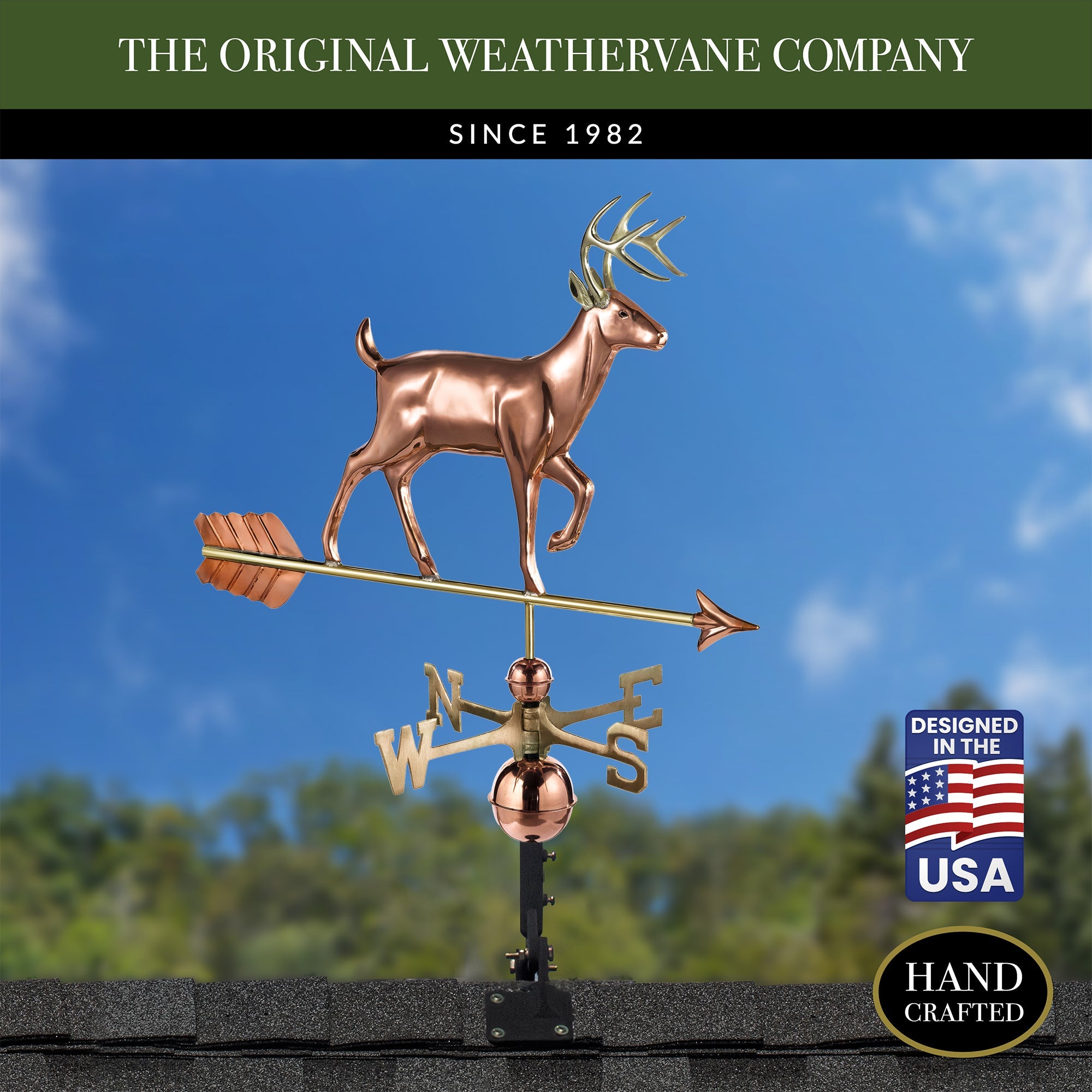 White Tail Buck Weathervane - Evira