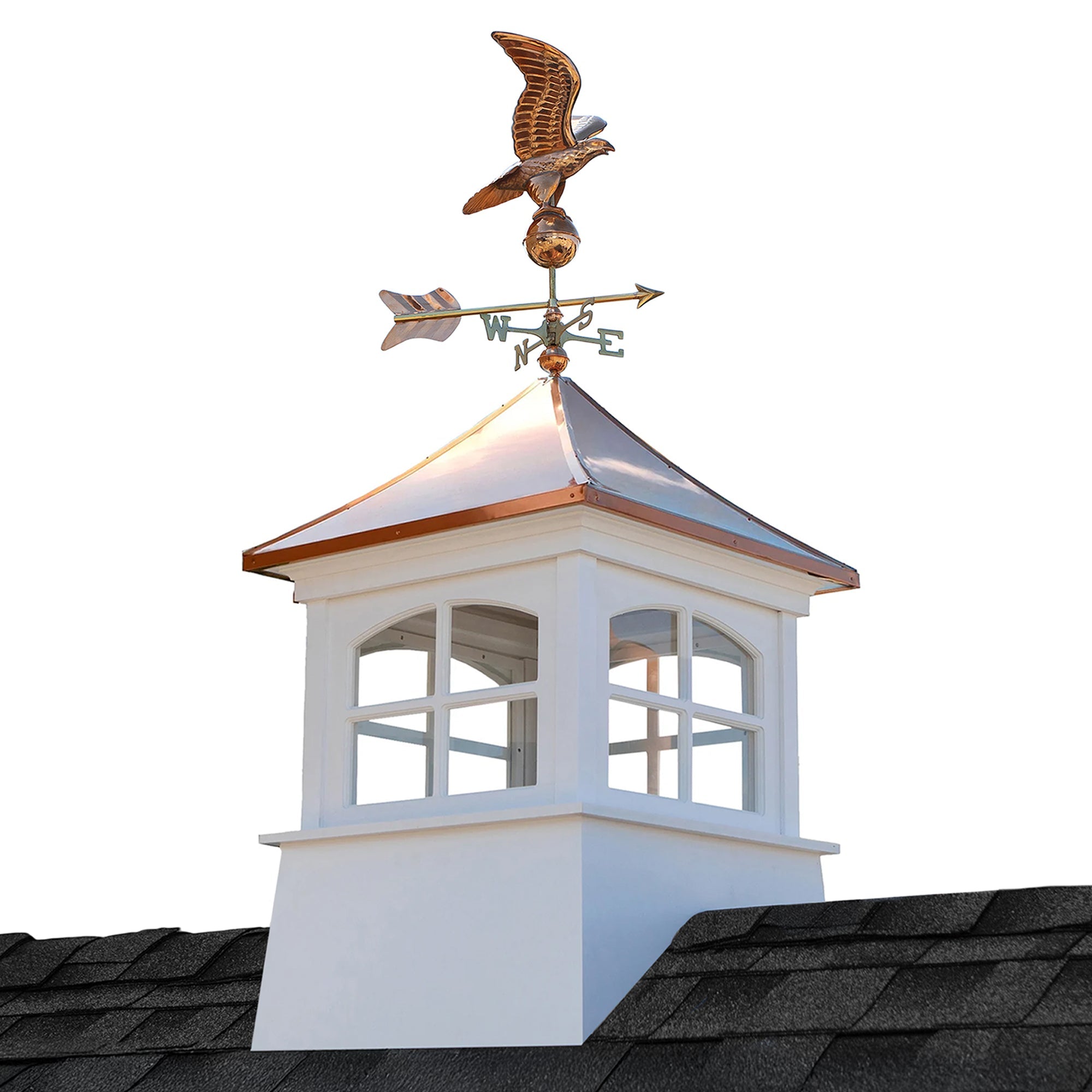 Windsor Vinyl Cupola Set – Copper Roof & Eagle - Evira