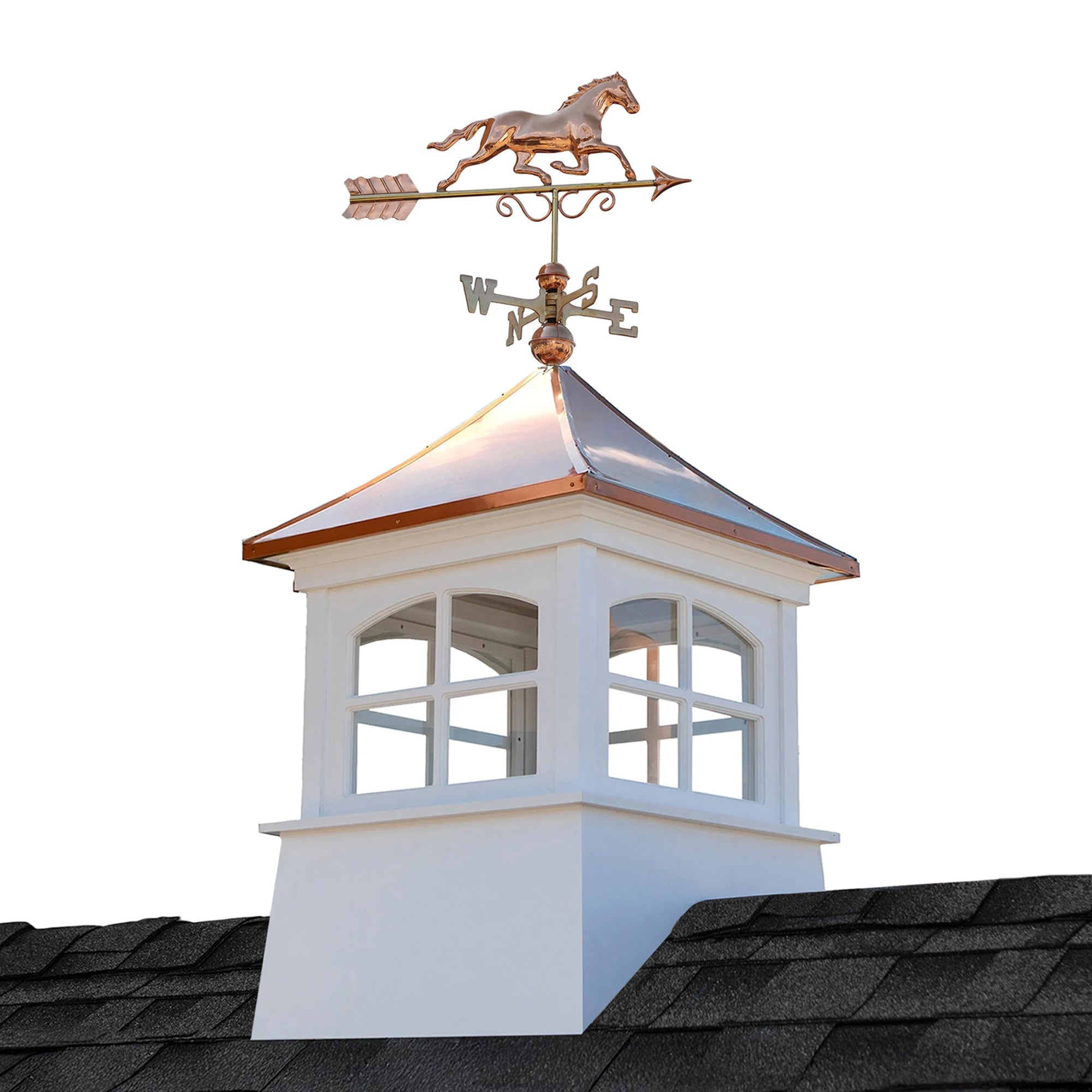 Windsor Vinyl Cupola Set – Copper Roof & Horse - Evira