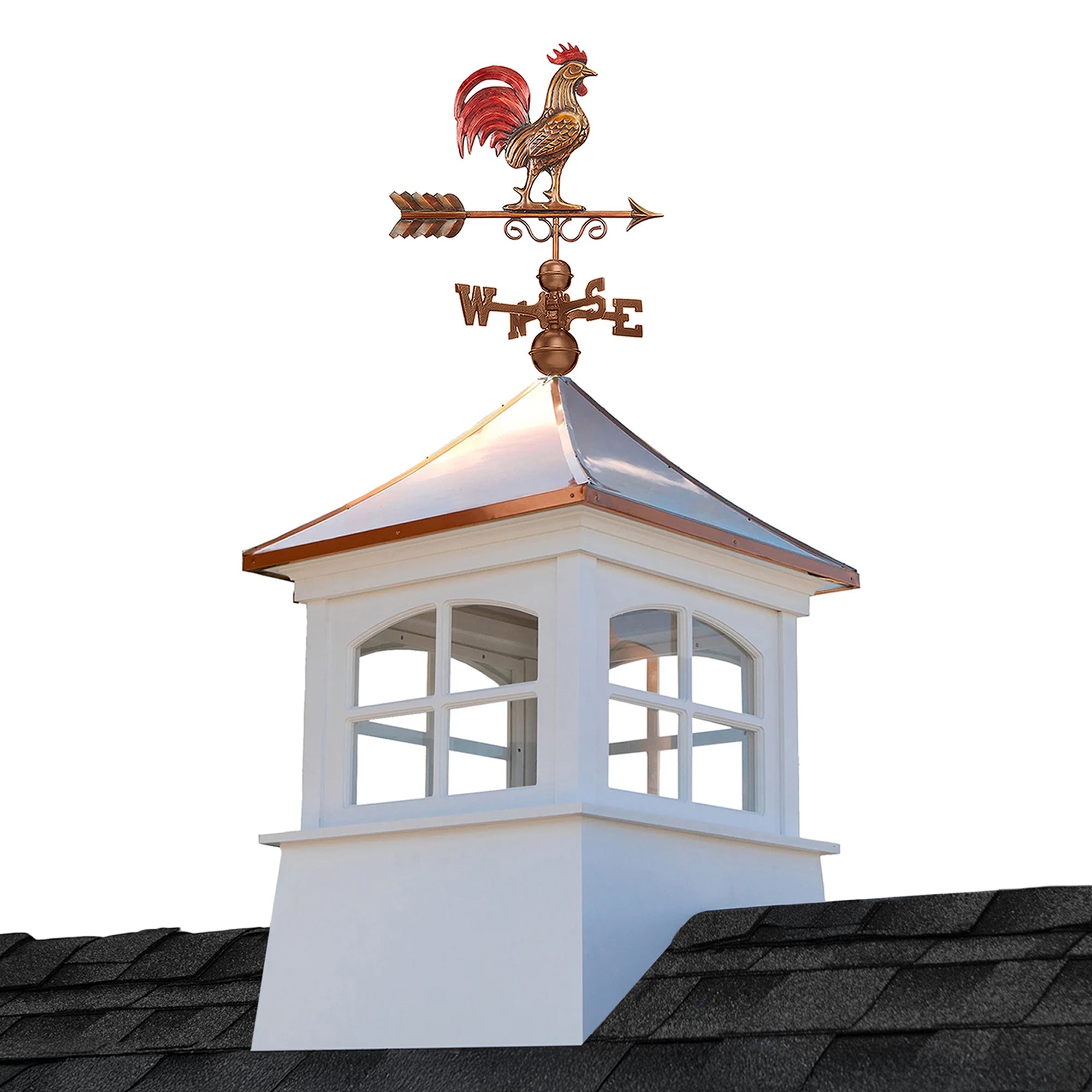 Windsor Vinyl Cupola Set – Copper Roof & Red Rooster - Evira