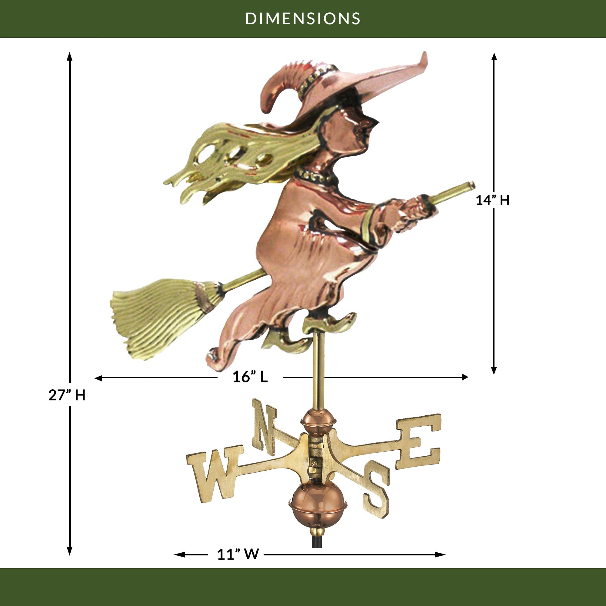 Witch Garden Weathervane - Evira