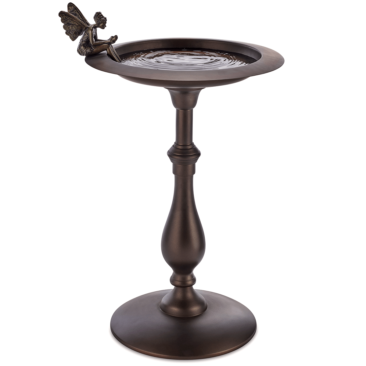 Classic Pewter Bird Bath Pedestal - Evira