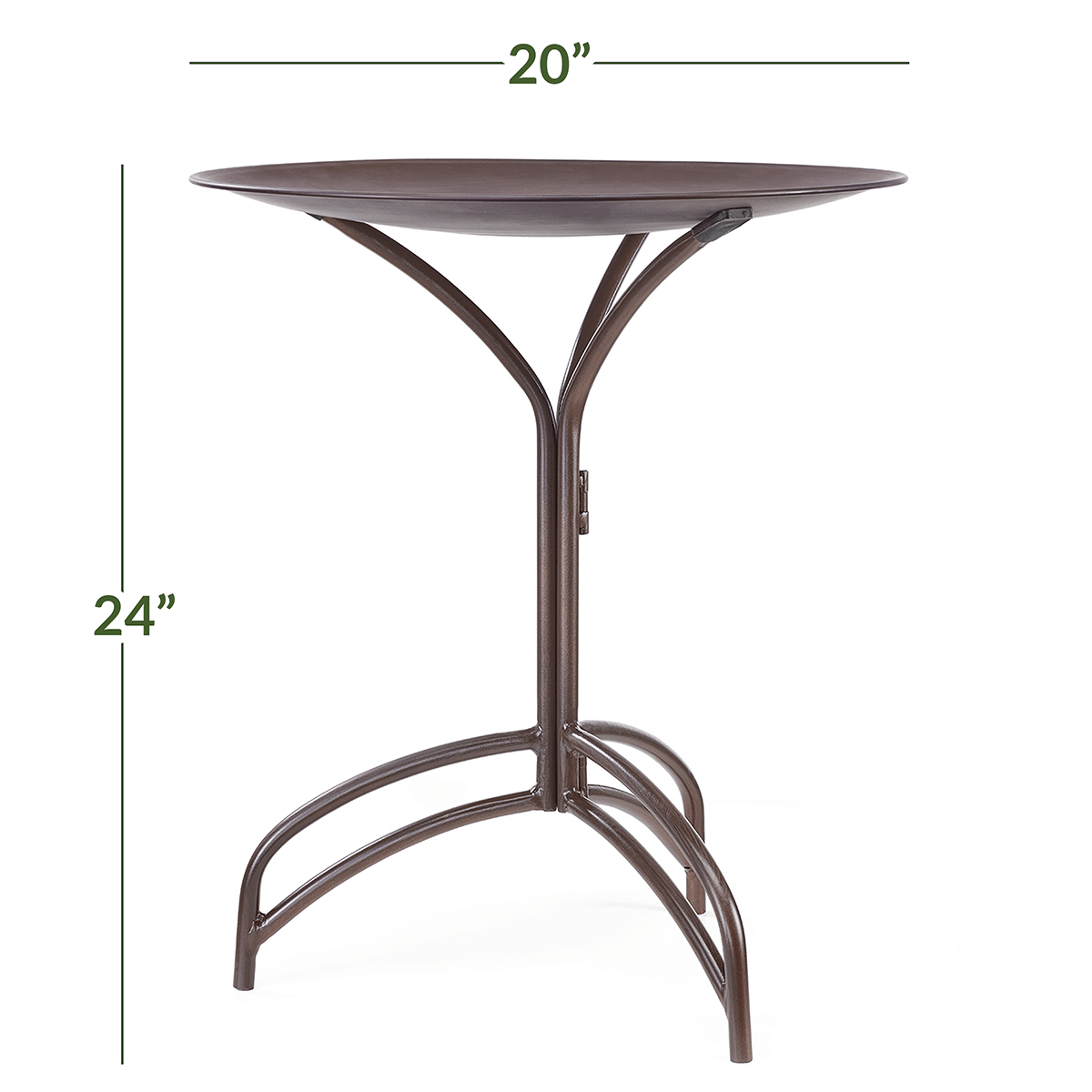 20“� Rust Bird Bath with Stand - Evira