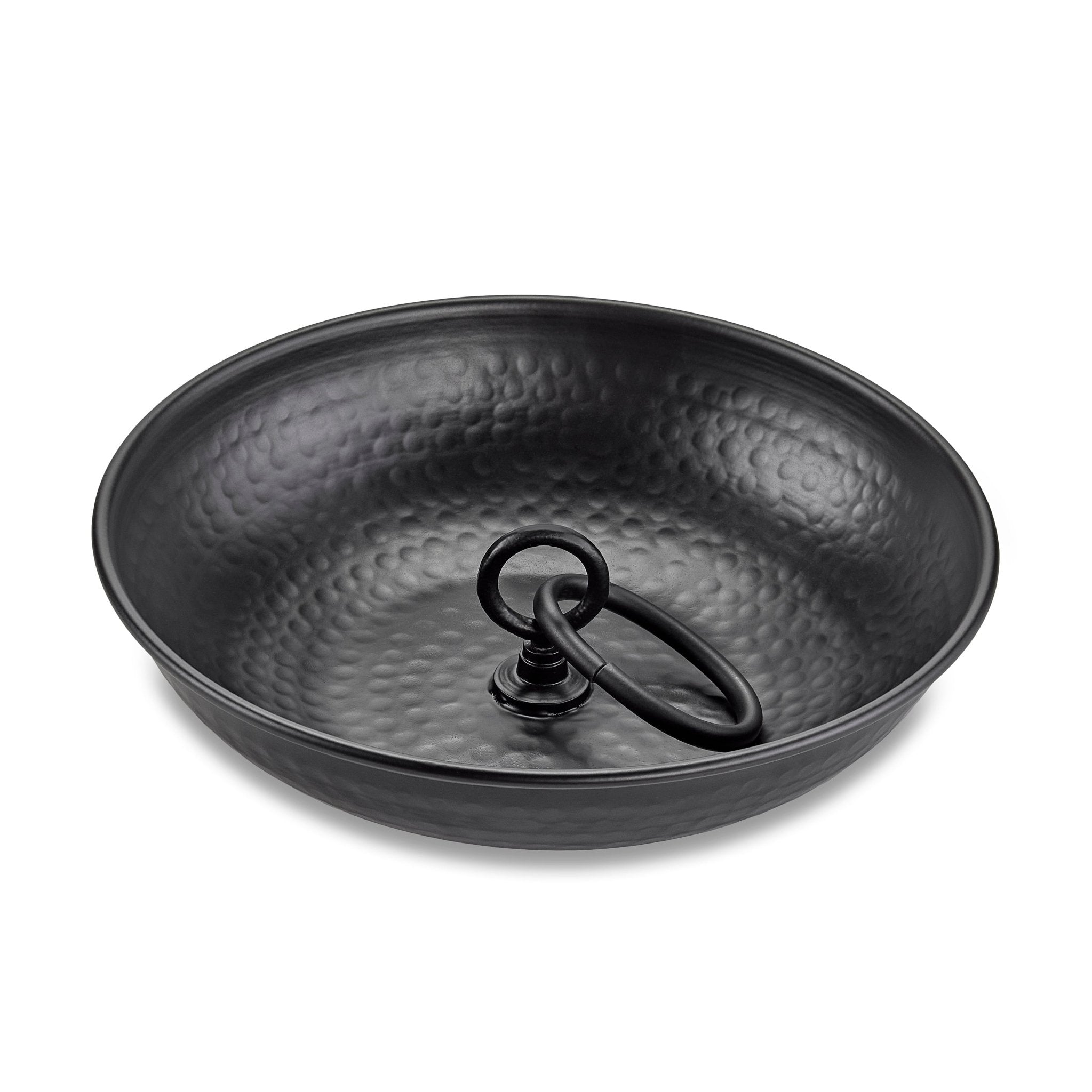 11" Diameter Black Aluminum Rain Chain Basin - Evira