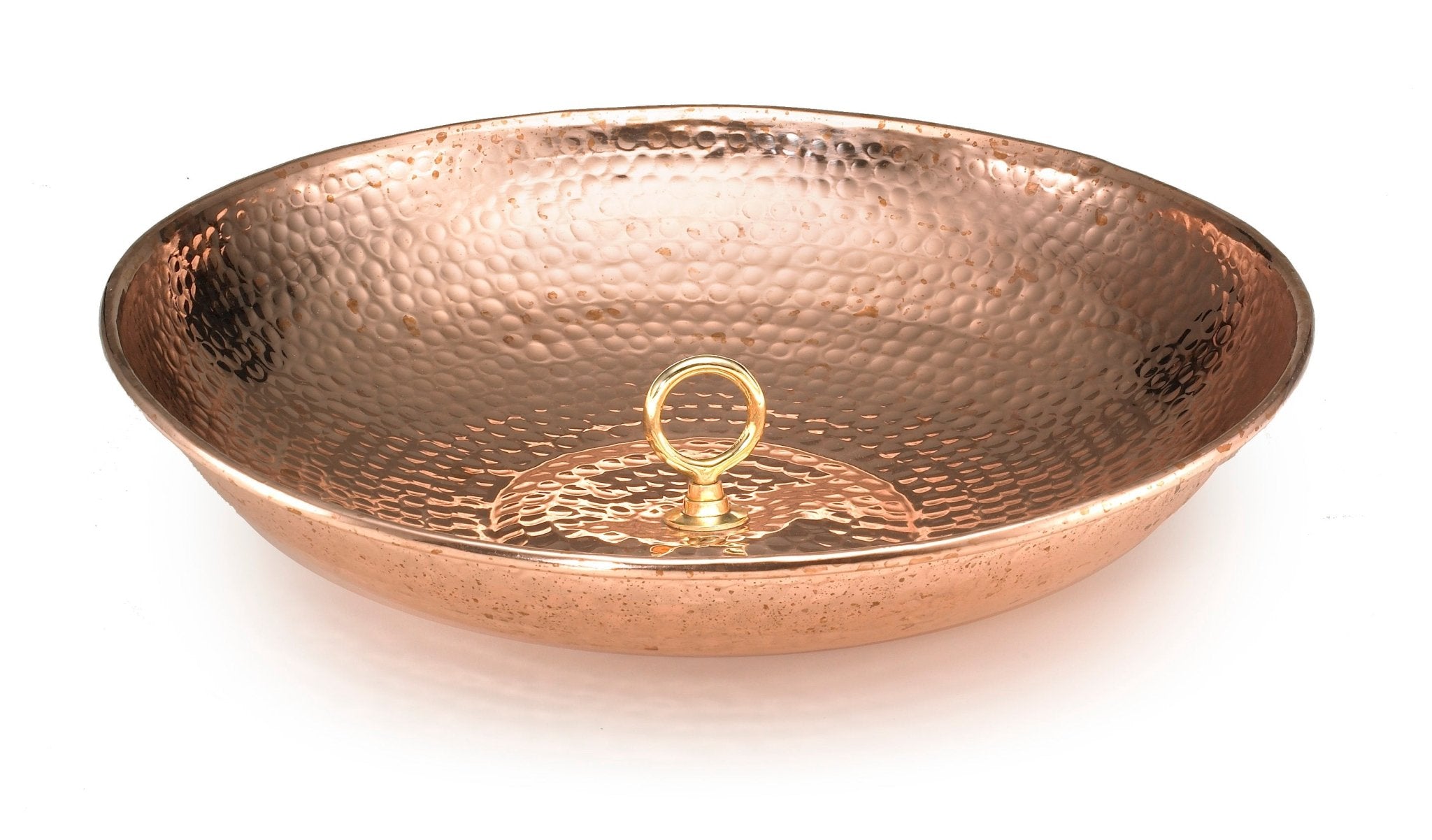 Rain Chain Basin - Large 16.5 in. Diameter, Hand Hammered - Evira