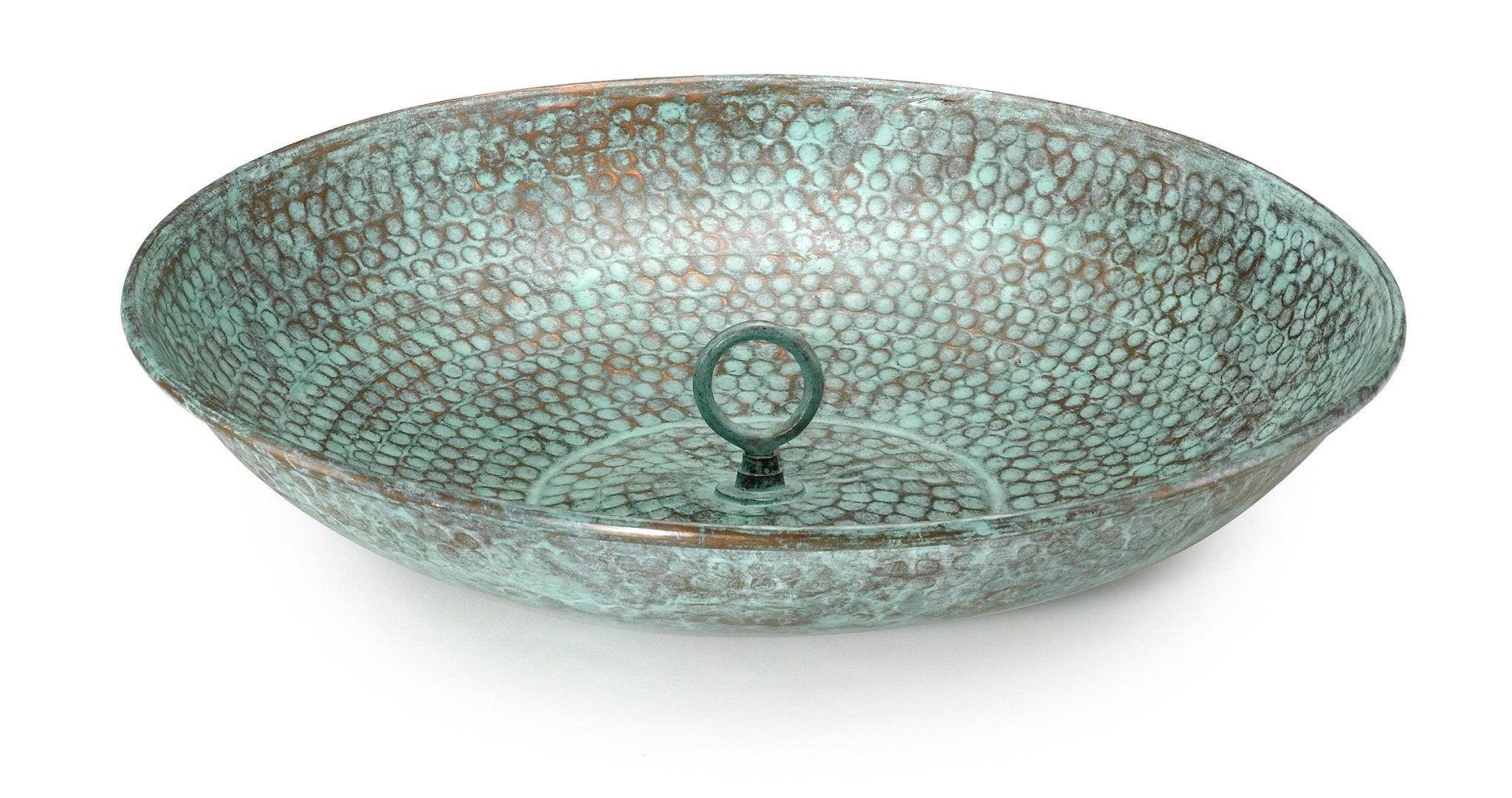 Rain Chain Basin - Large 16.5 in. Diameter, Hand Hammered - Evira