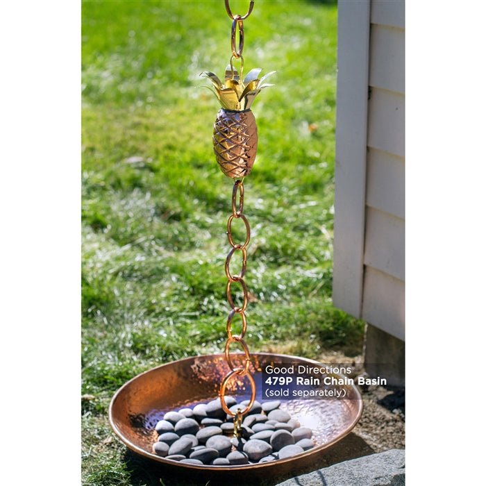Pineapple Rain Chain - 8.5 ft., with 4 Large Figures - Evira