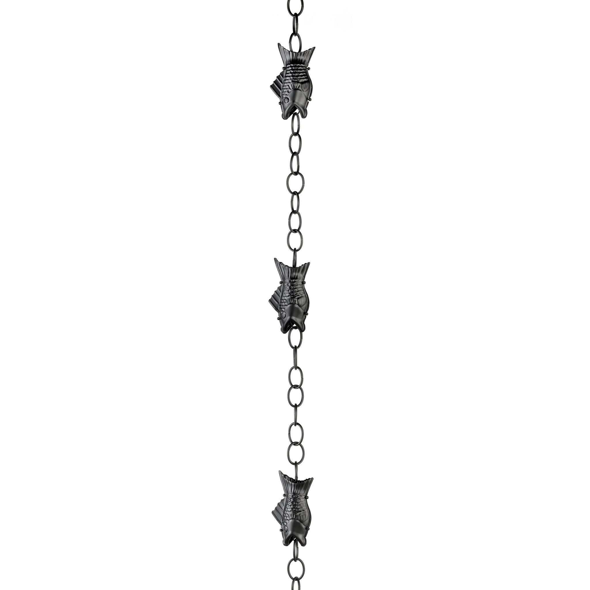 Fish Black Aluminum Rain Chain - Evira
