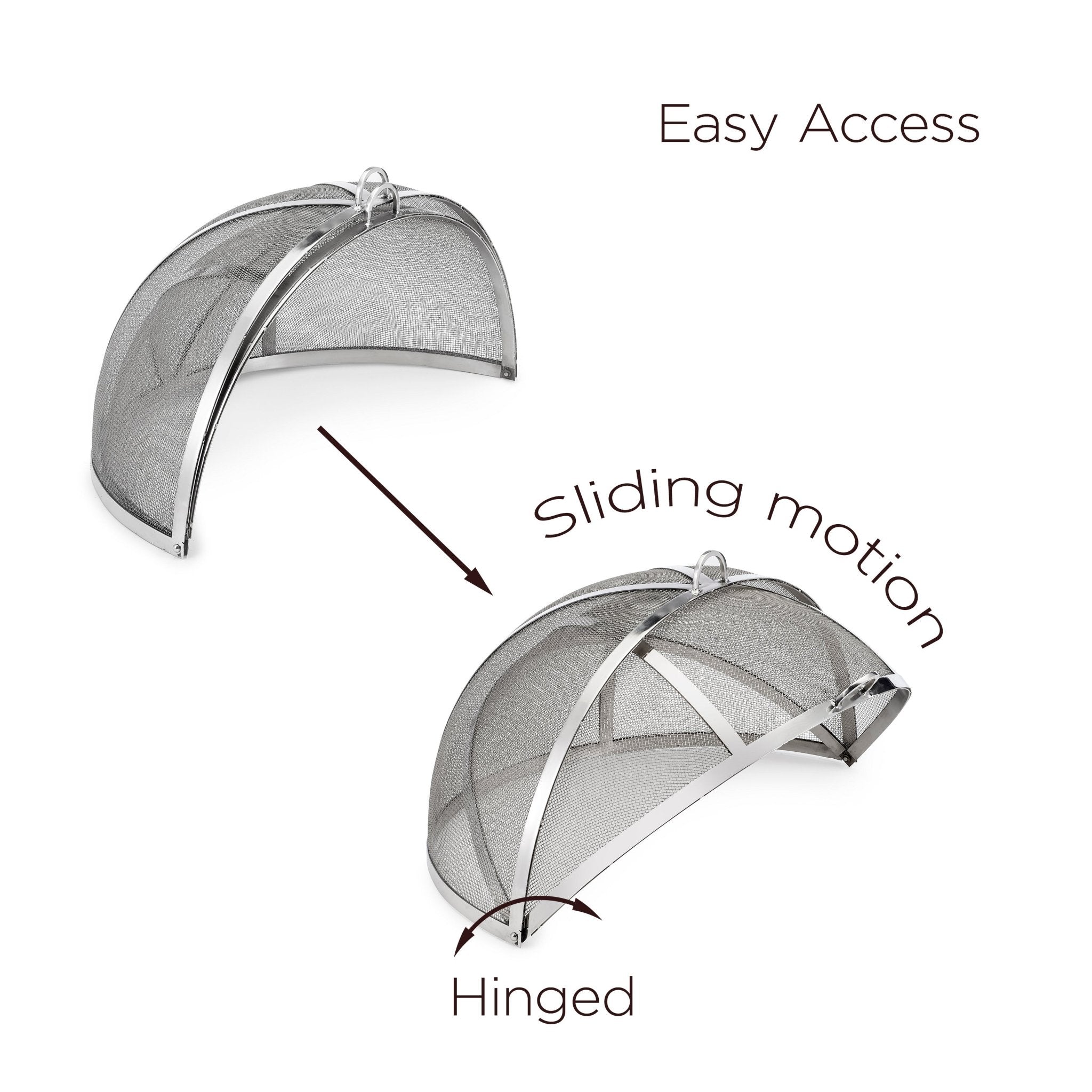 20" Small Stainless Steel Spark Screen with Lifter - Evira