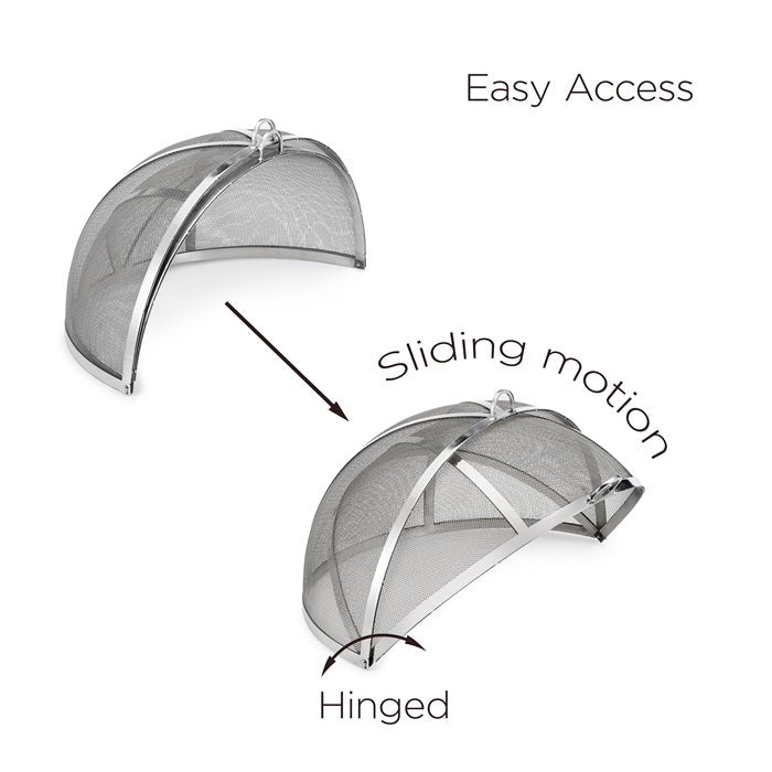 25" Medium Stainless Steel Spark Screen with Lifter - Evira
