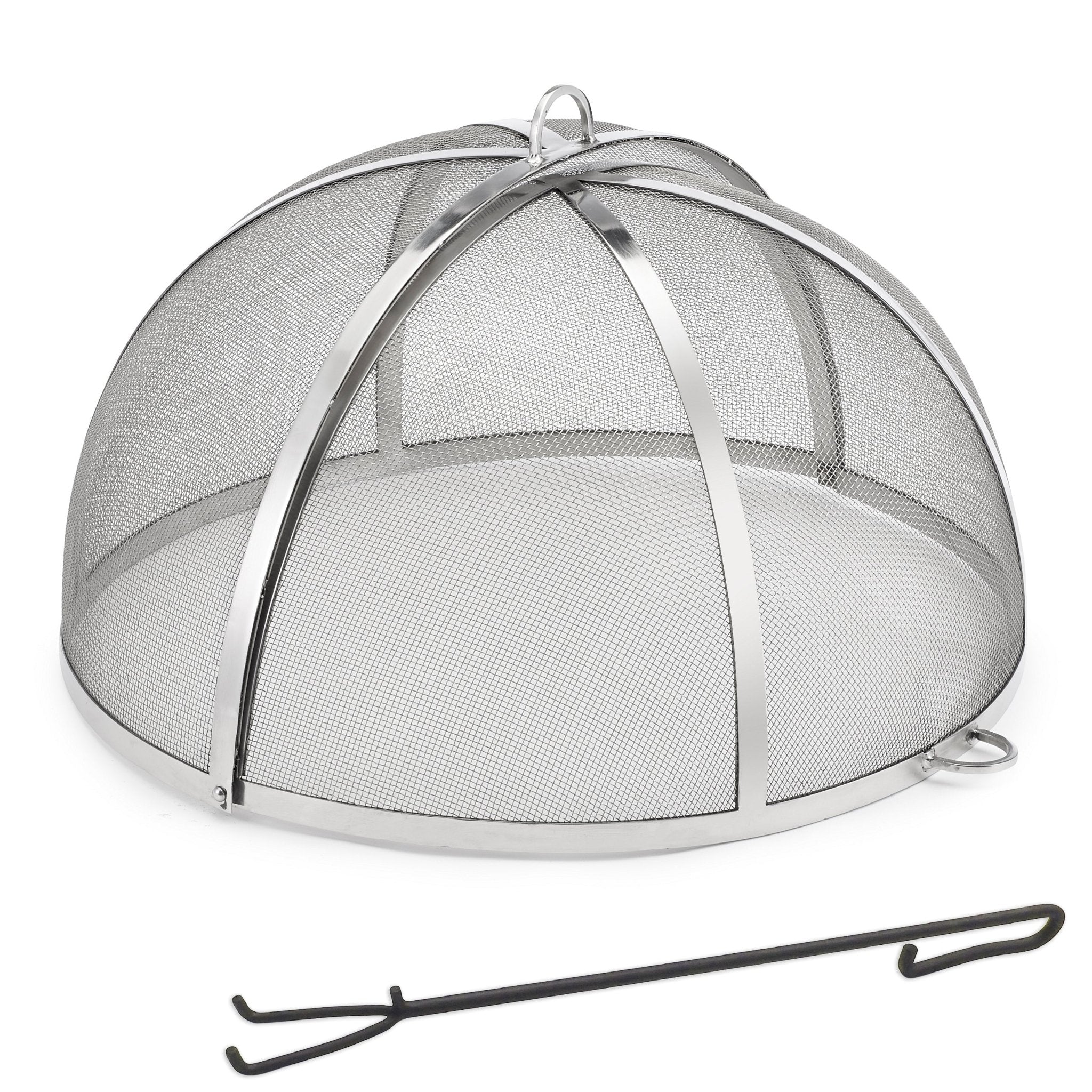 25" Medium Stainless Steel Spark Screen with Lifter - Evira