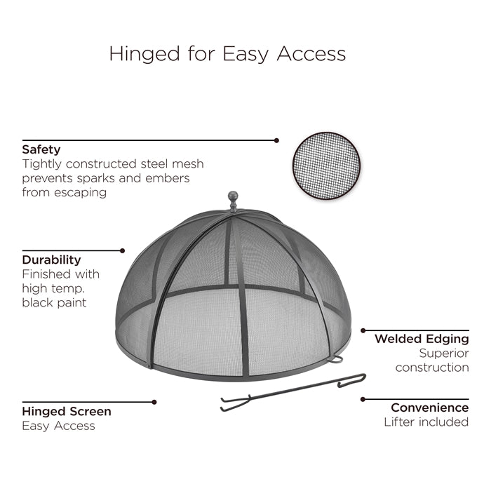 37" Extra Large Spark Screen with Lifter - Evira