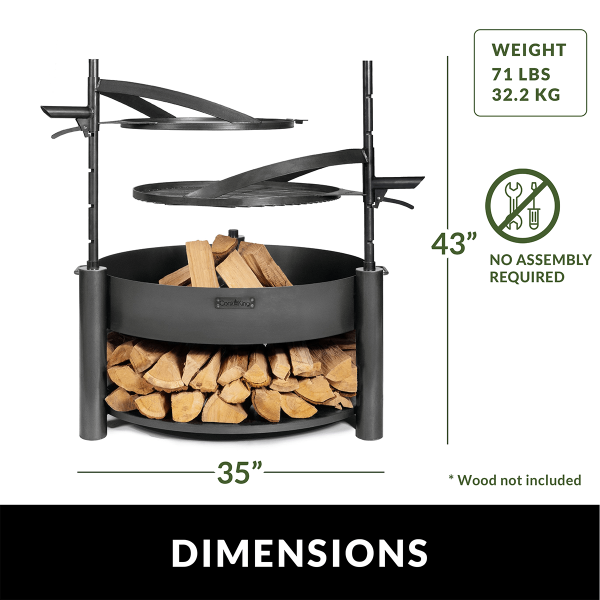 Grand Hearth 32" Grill and Griddle Set - Evira