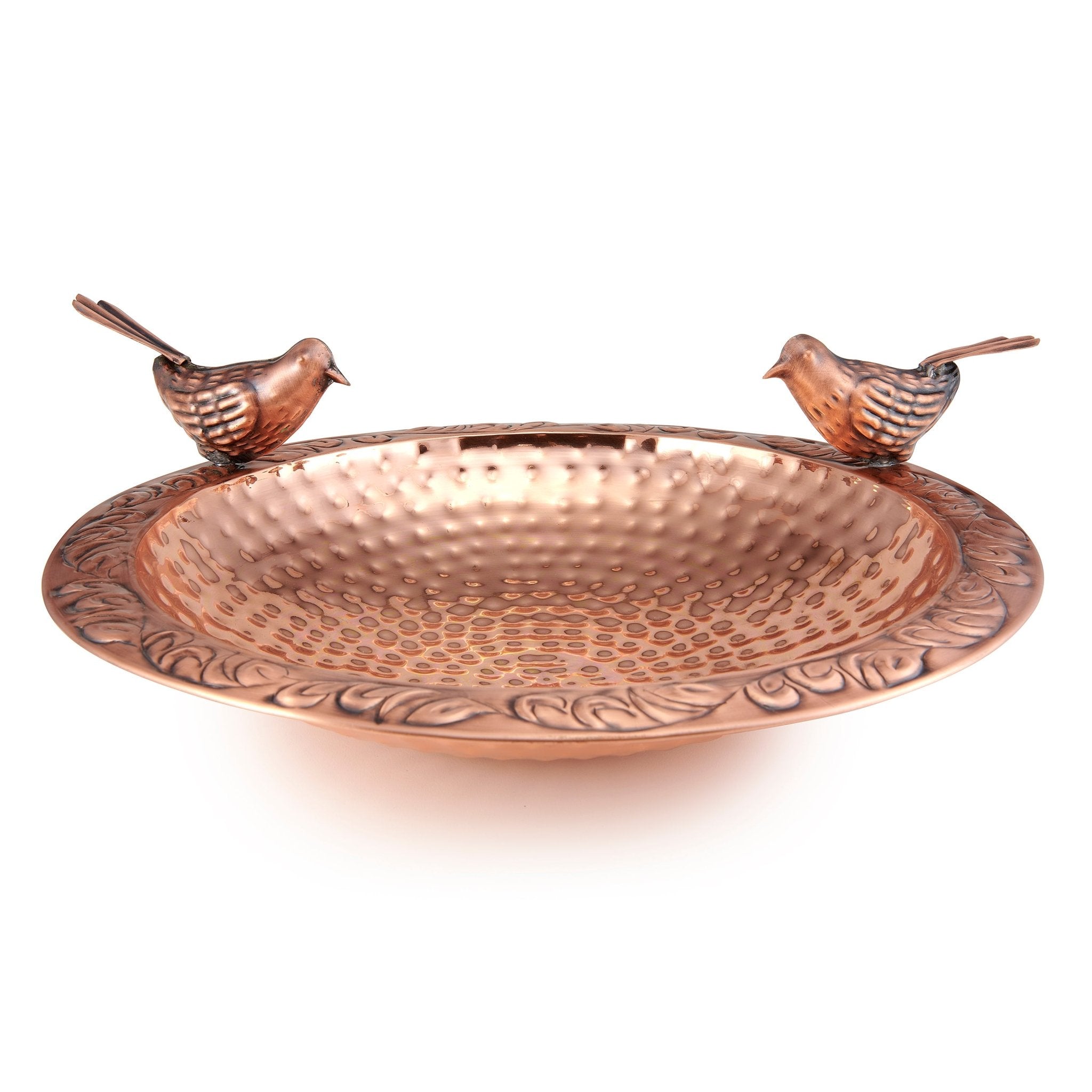 13.5“� Birdbath with Copper Birds and Decorative Garden Pole - Evira