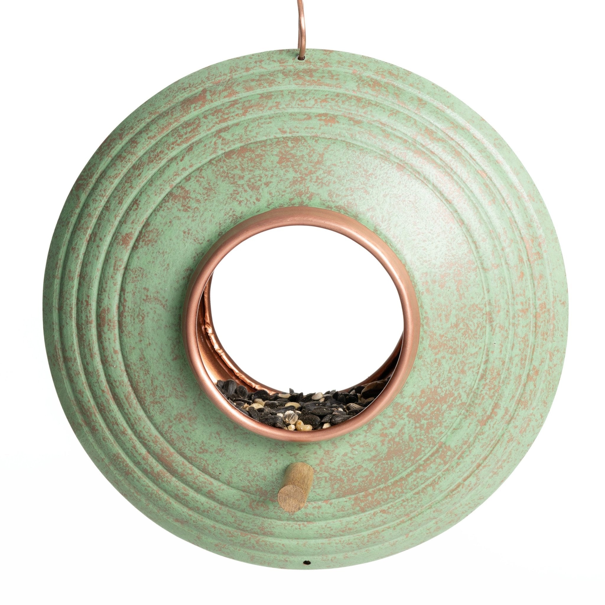 Verde Fly-Thru ™ Bird Feeder, Copper Accents, Multiple Perches - Evira