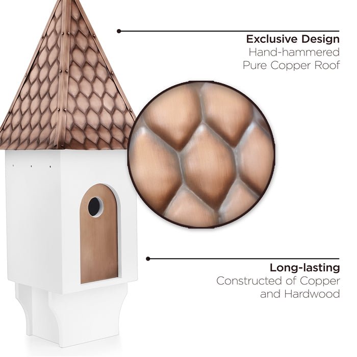 Chateau Bird House “ Diamond Pattern Roof - Evira