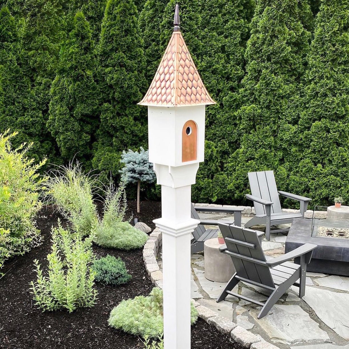 Chateau Bird House “ Diamond Pattern Roof - Evira