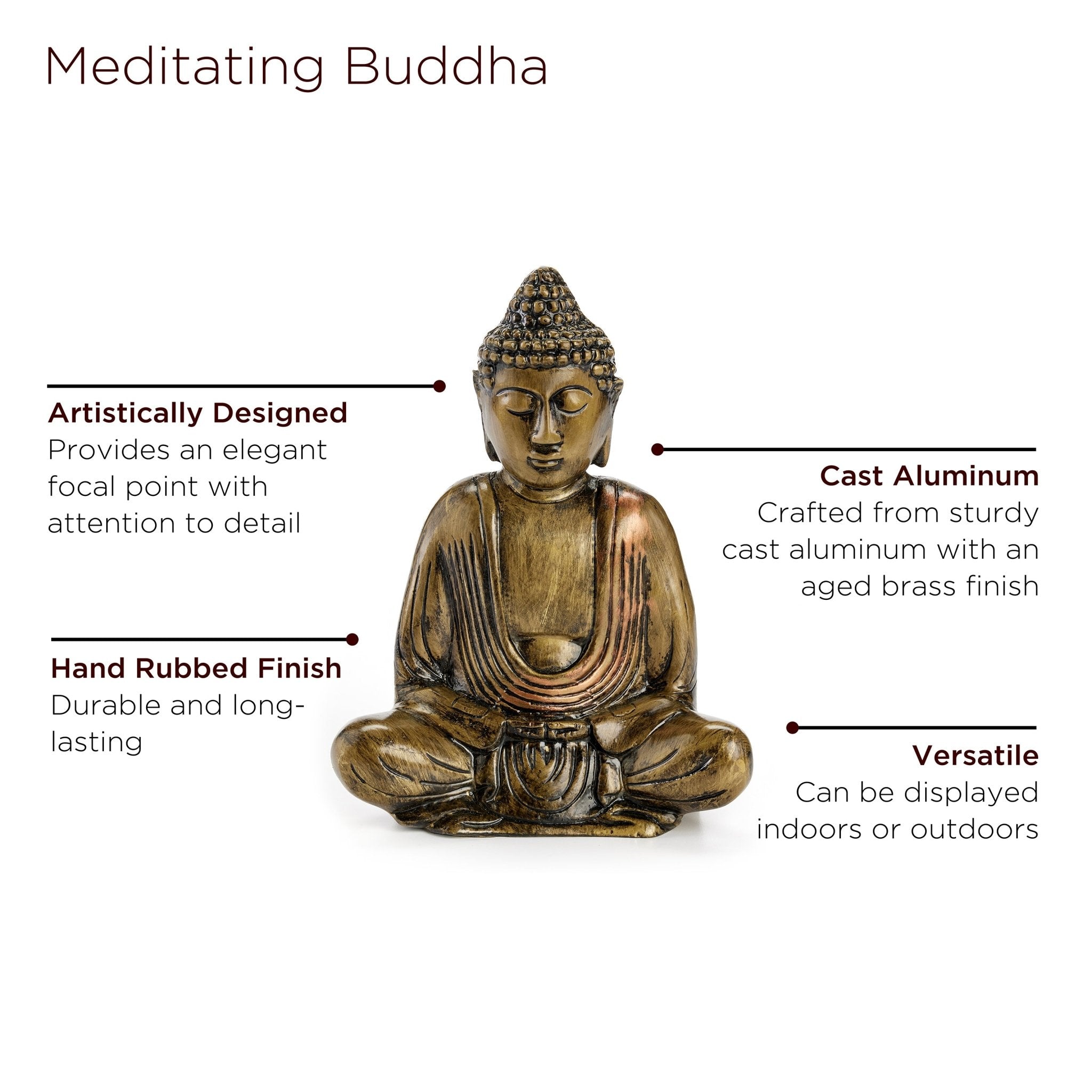 Meditating Buddha Decorative Statue - Evira