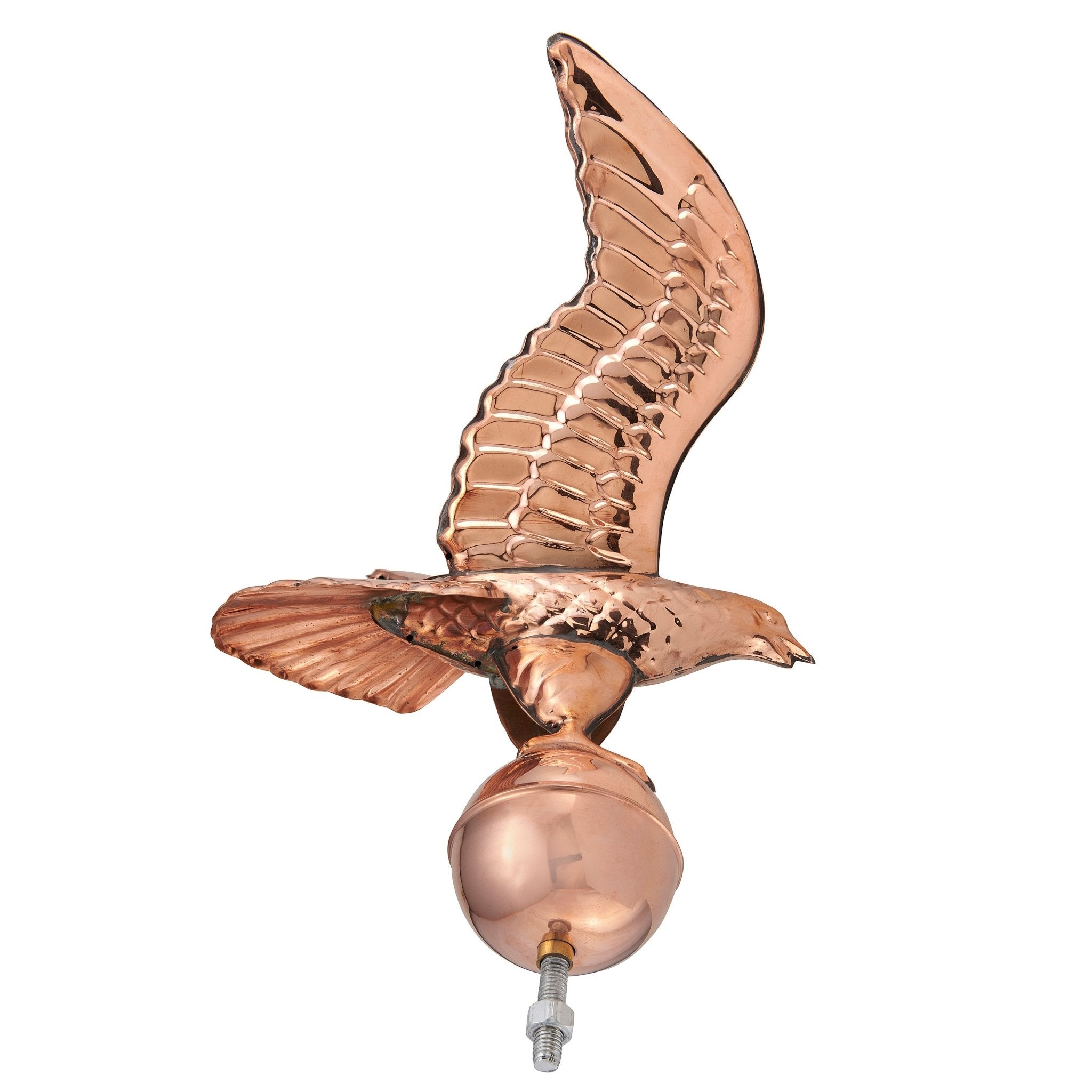 Eagle with Ball Flagpole Topper, 16" Wingspan - Evira