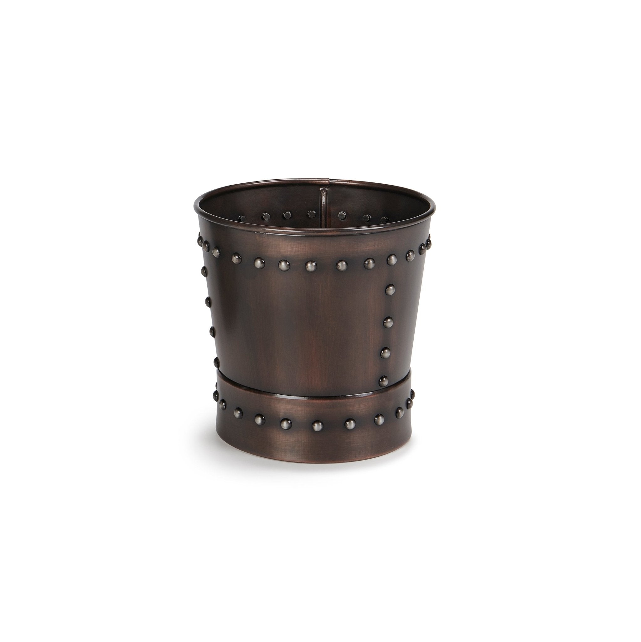 Unique 9 Inch Riveted Bronze Planter - Evira