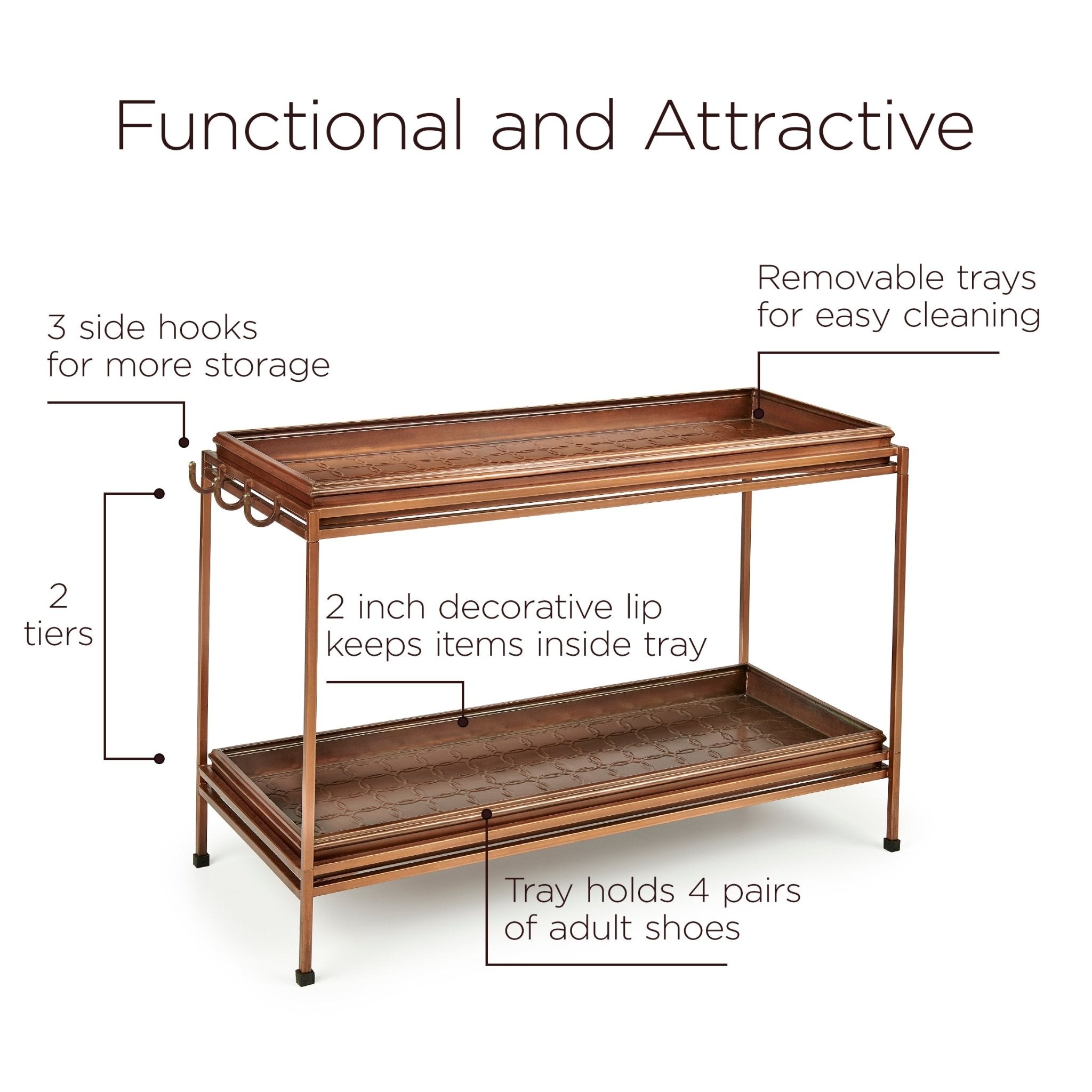 Double Circles Boot Tray with Stand - Evira
