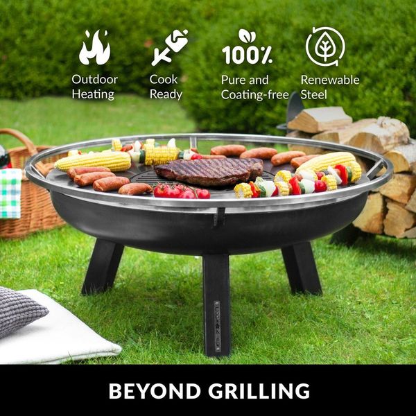 Ember 32" Fire Pit with Grill Plate - Evira